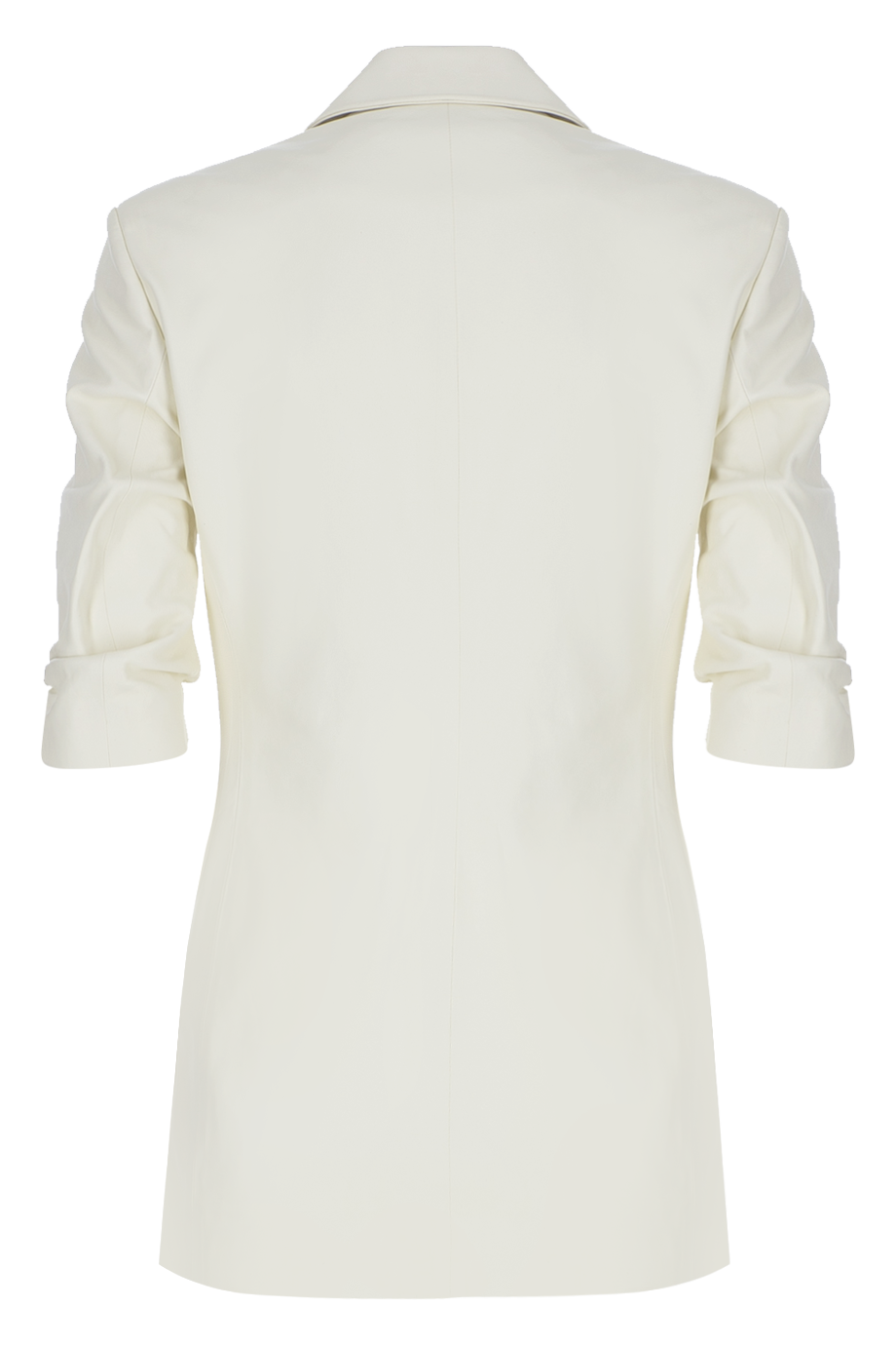 Fitted Leather Blazer