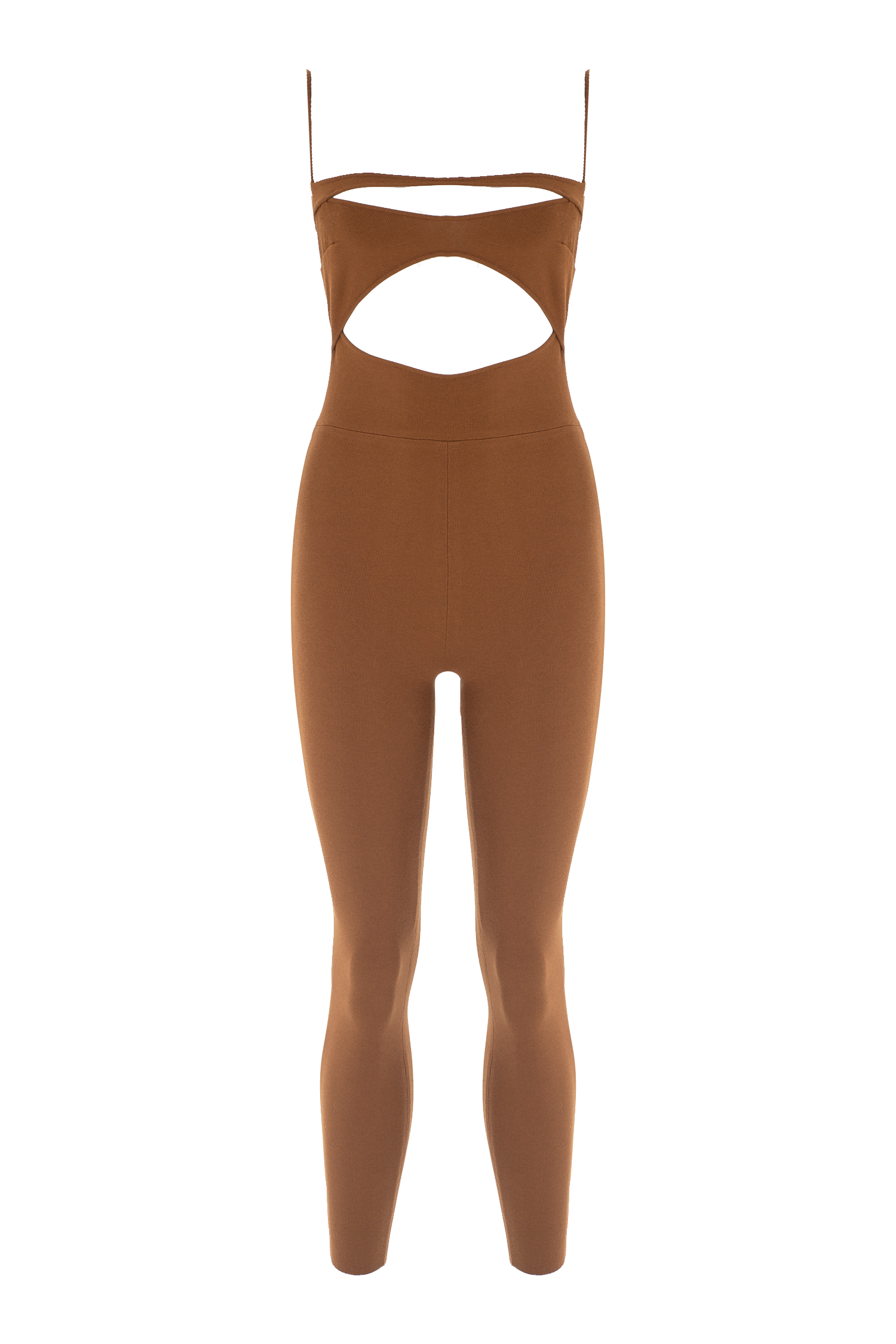 Spaghetti Cutout Knit Catsuit