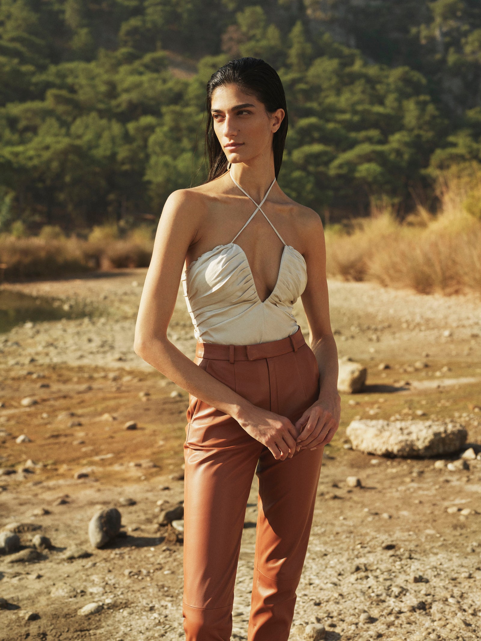 Cotton Ruched Bodysuit