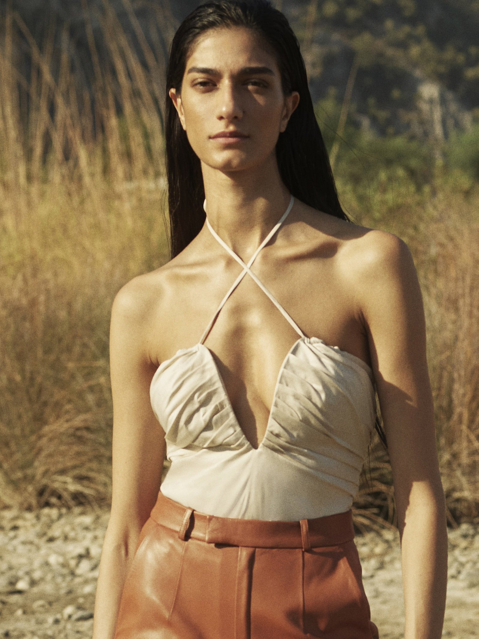 Cotton Ruched Bodysuit