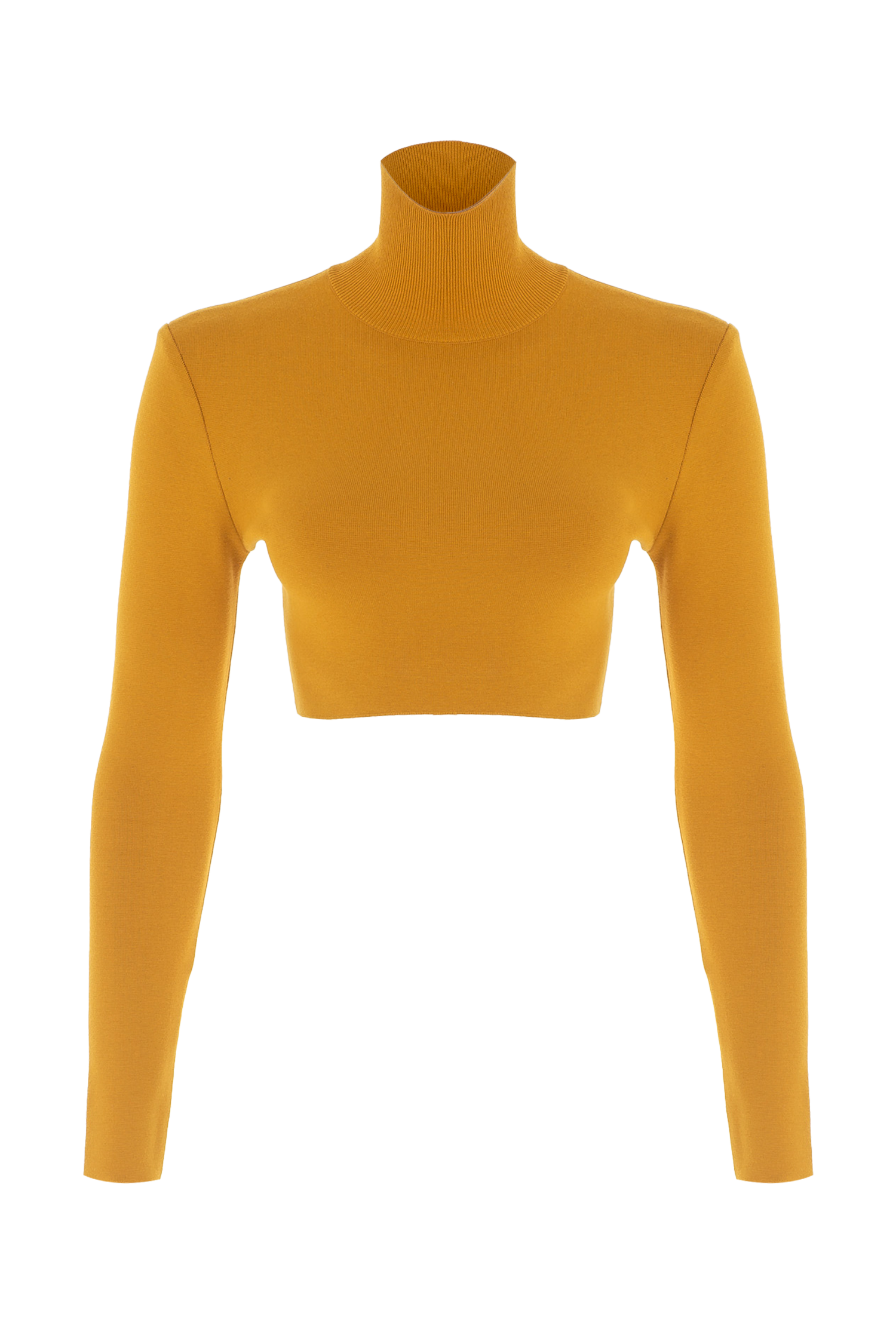 Turtleneck Knit Crop Top