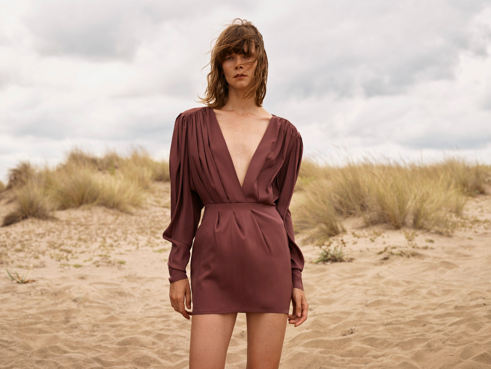 Envelope Silk Mini Dress