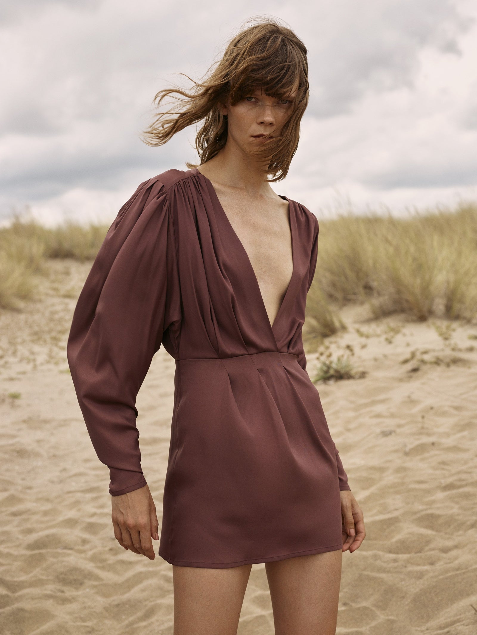 Envelope Silk Mini Dress