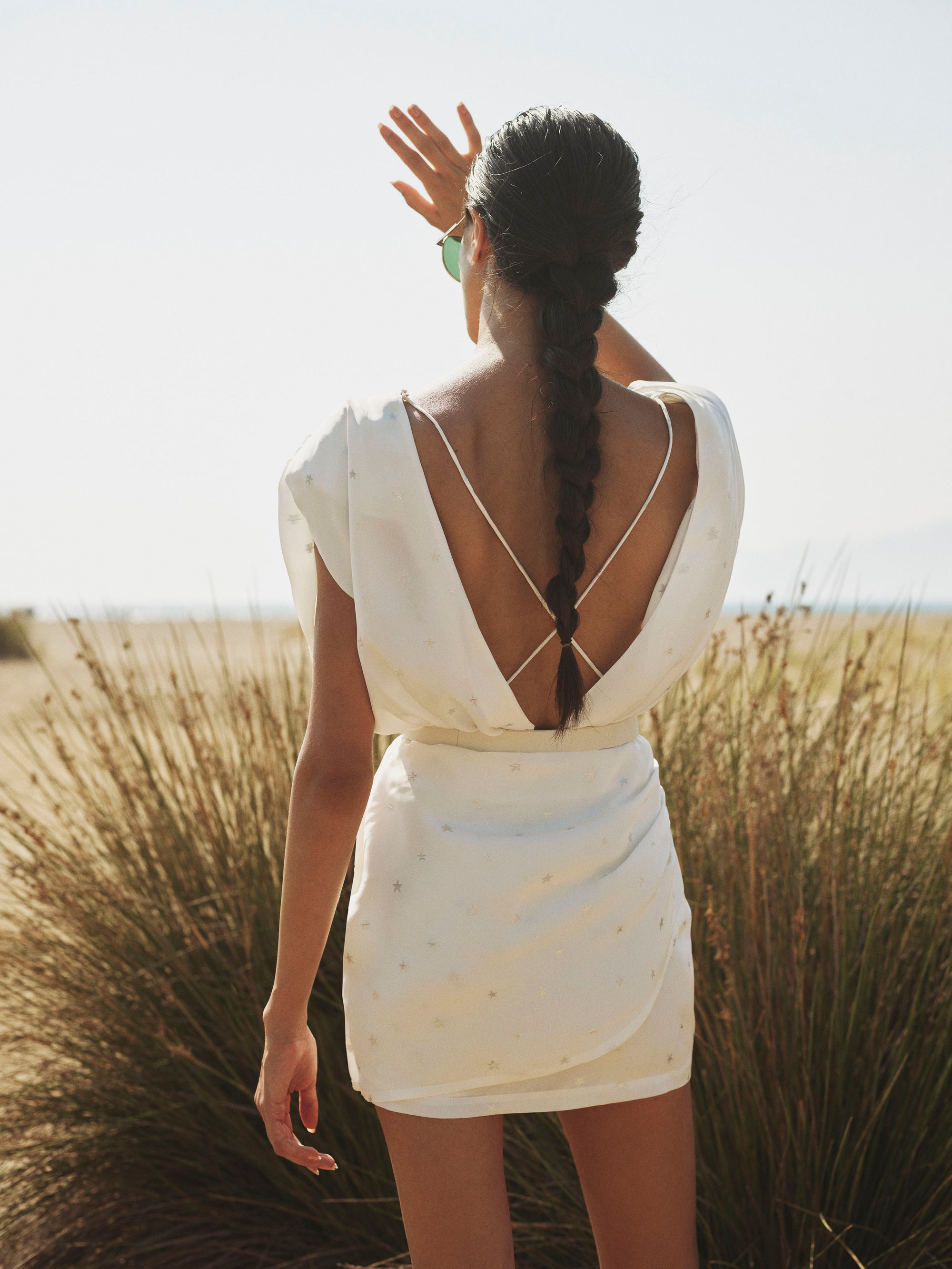 Star Mini Silk Dress