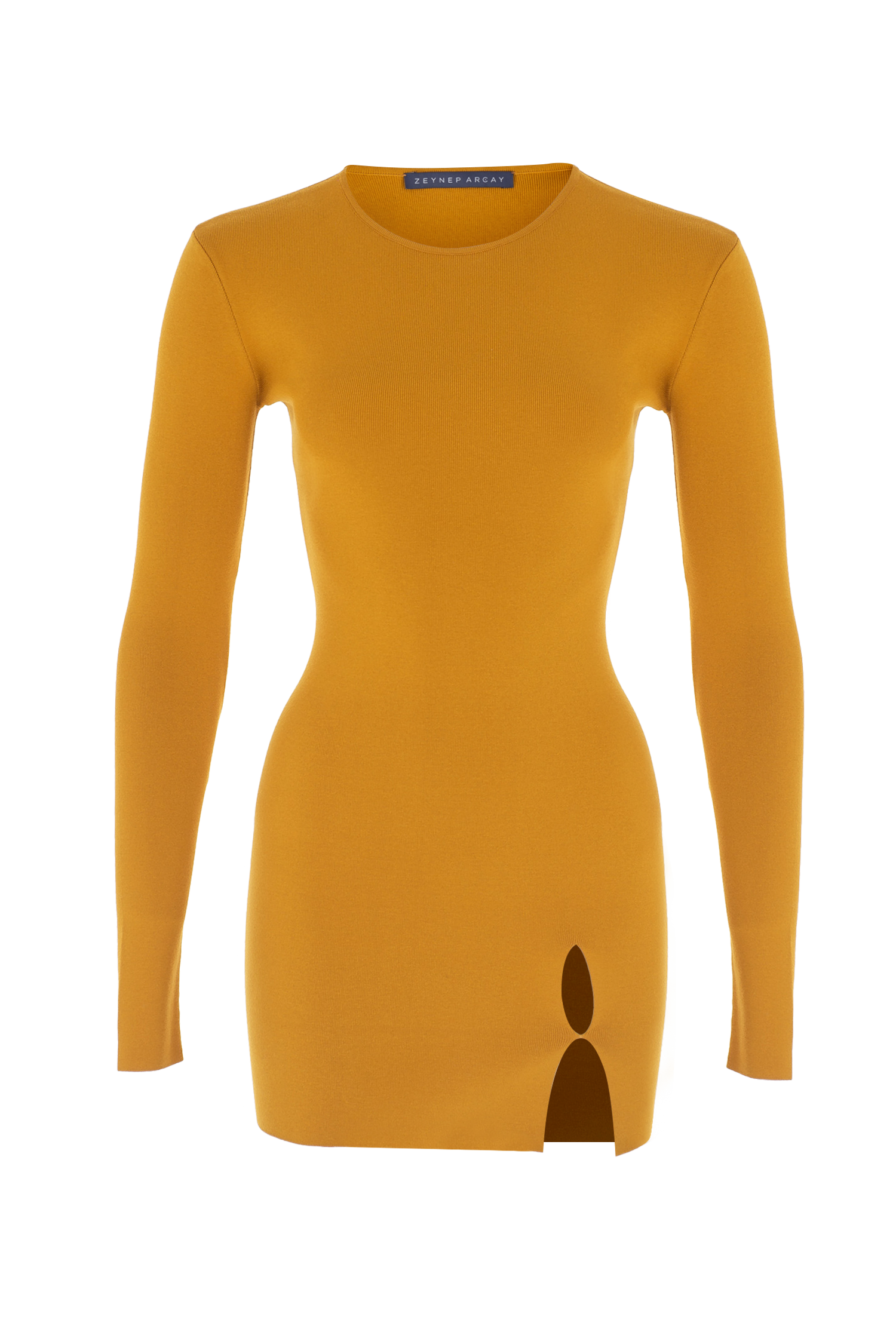 Drop Slit Mini Knit Dress