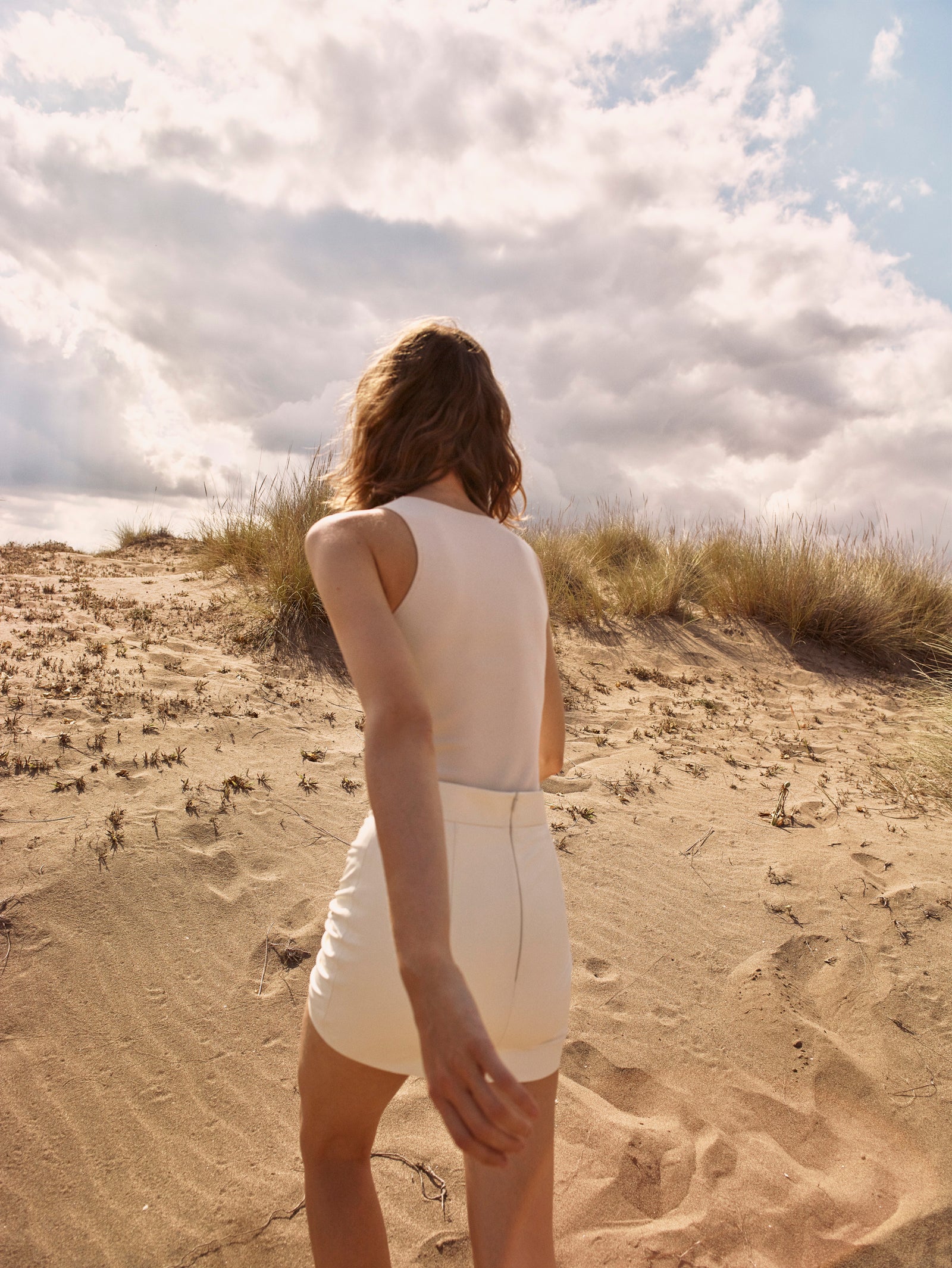 Ruched Mini Leather Skirt