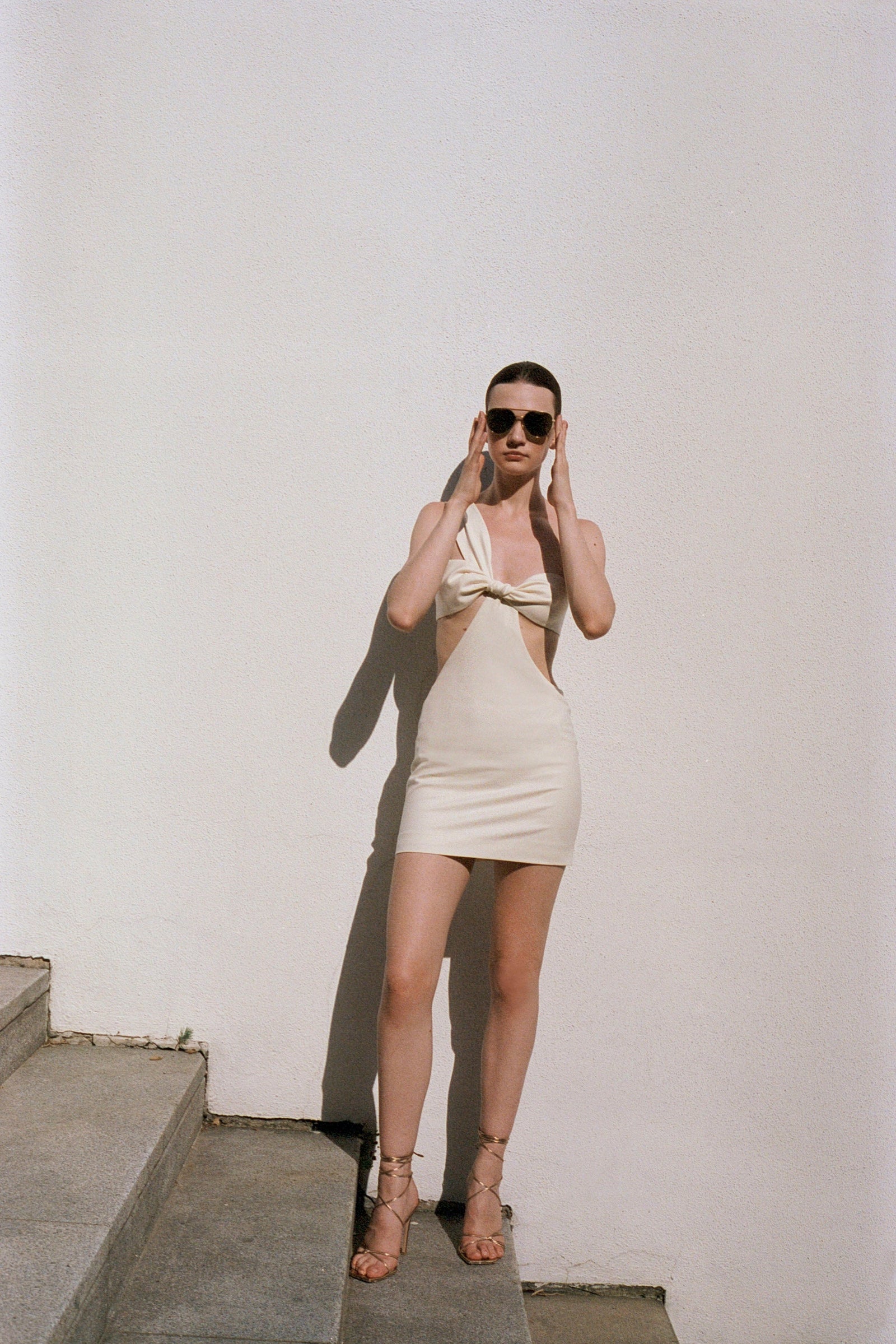 Bustier Wool Mini Dress