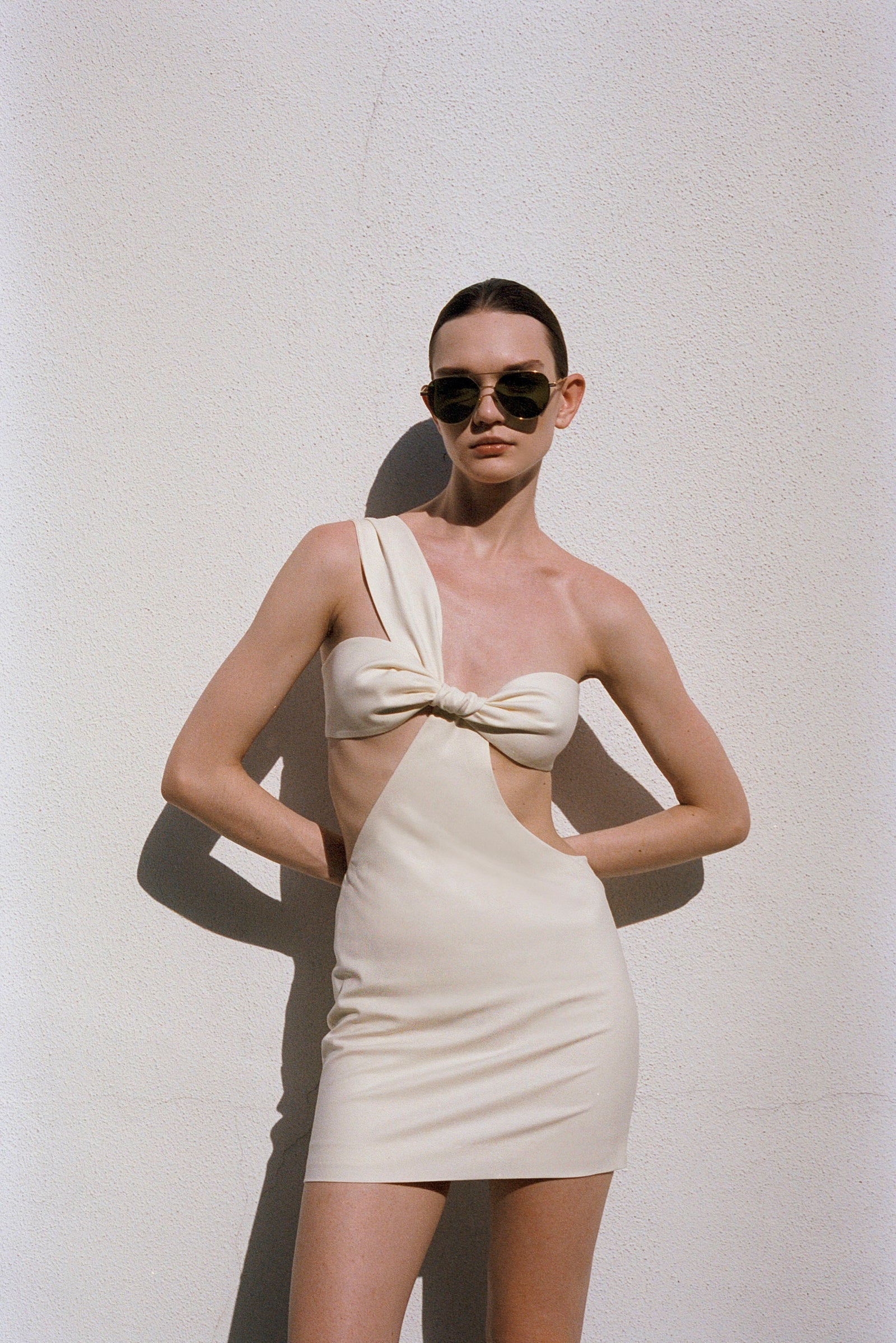 Bustier Wool Mini Dress