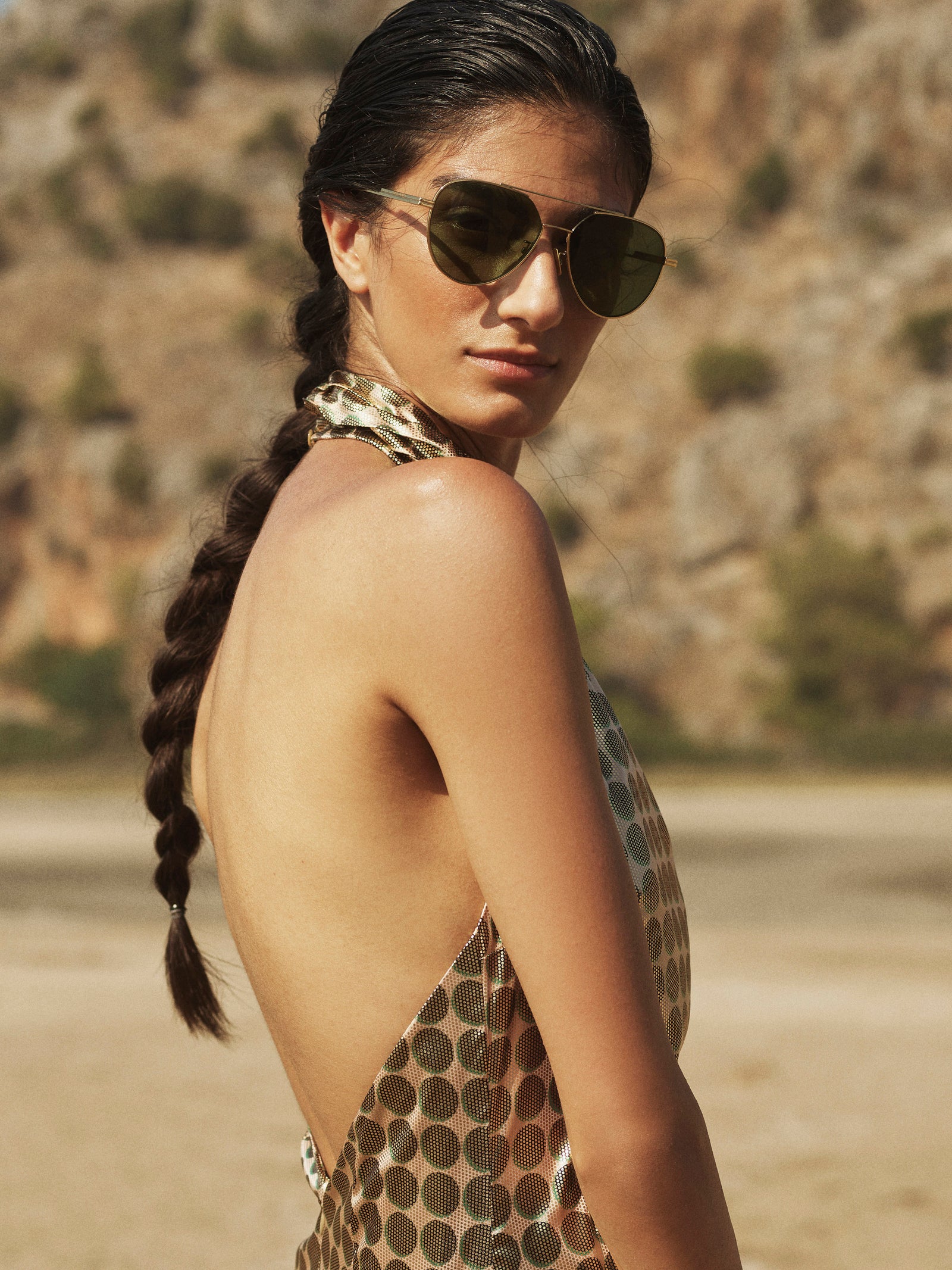 Printed Halter Mini Dress