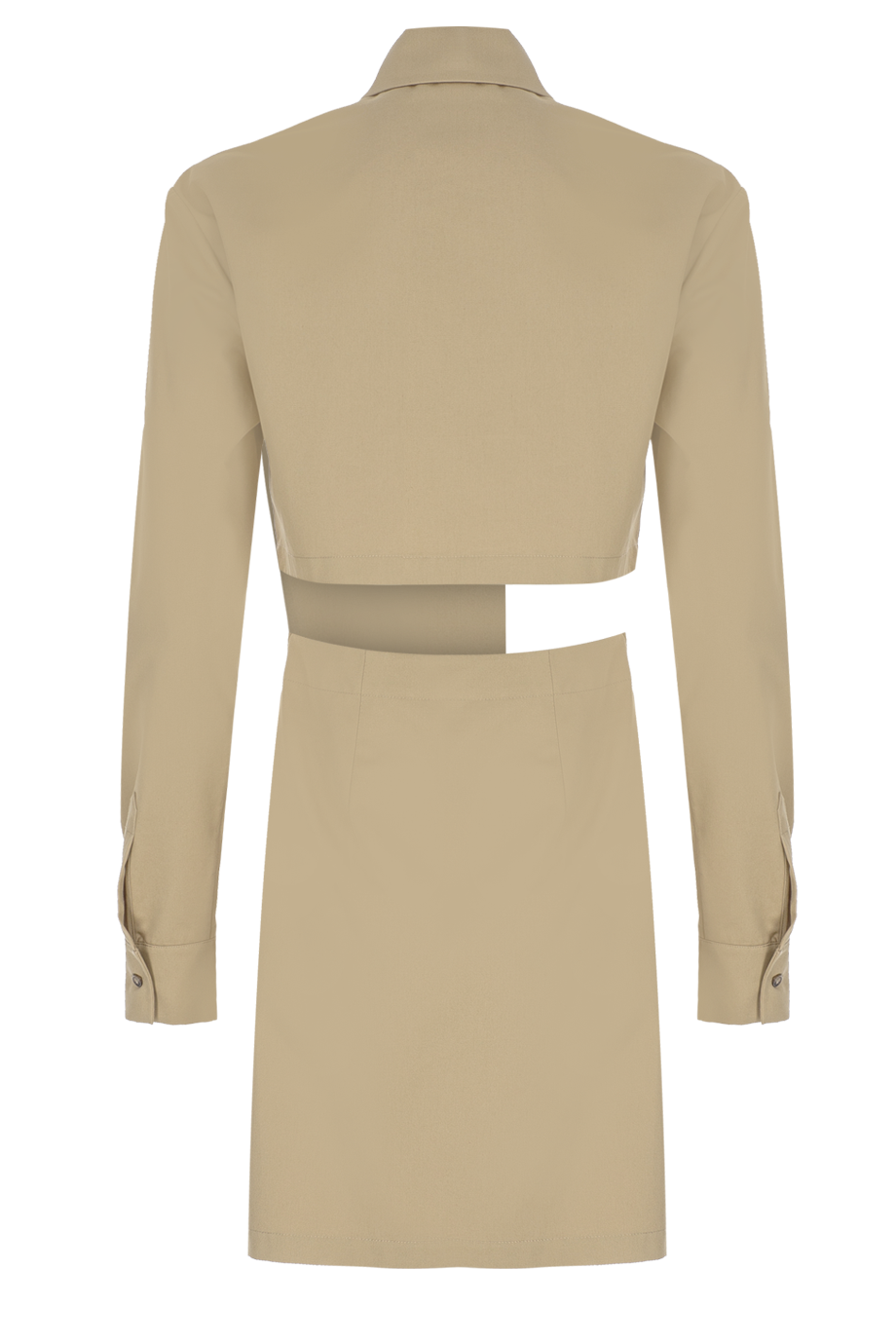 Cutout Mini Shirt Dress