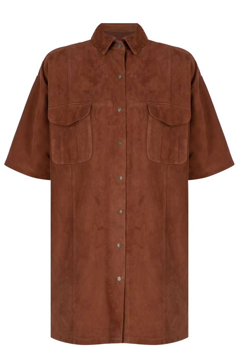 Suede Shirt Dress
