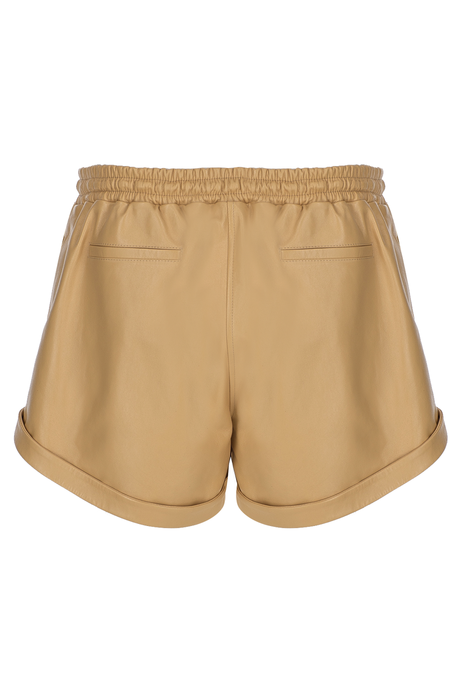 Drawstring Leather Shorts