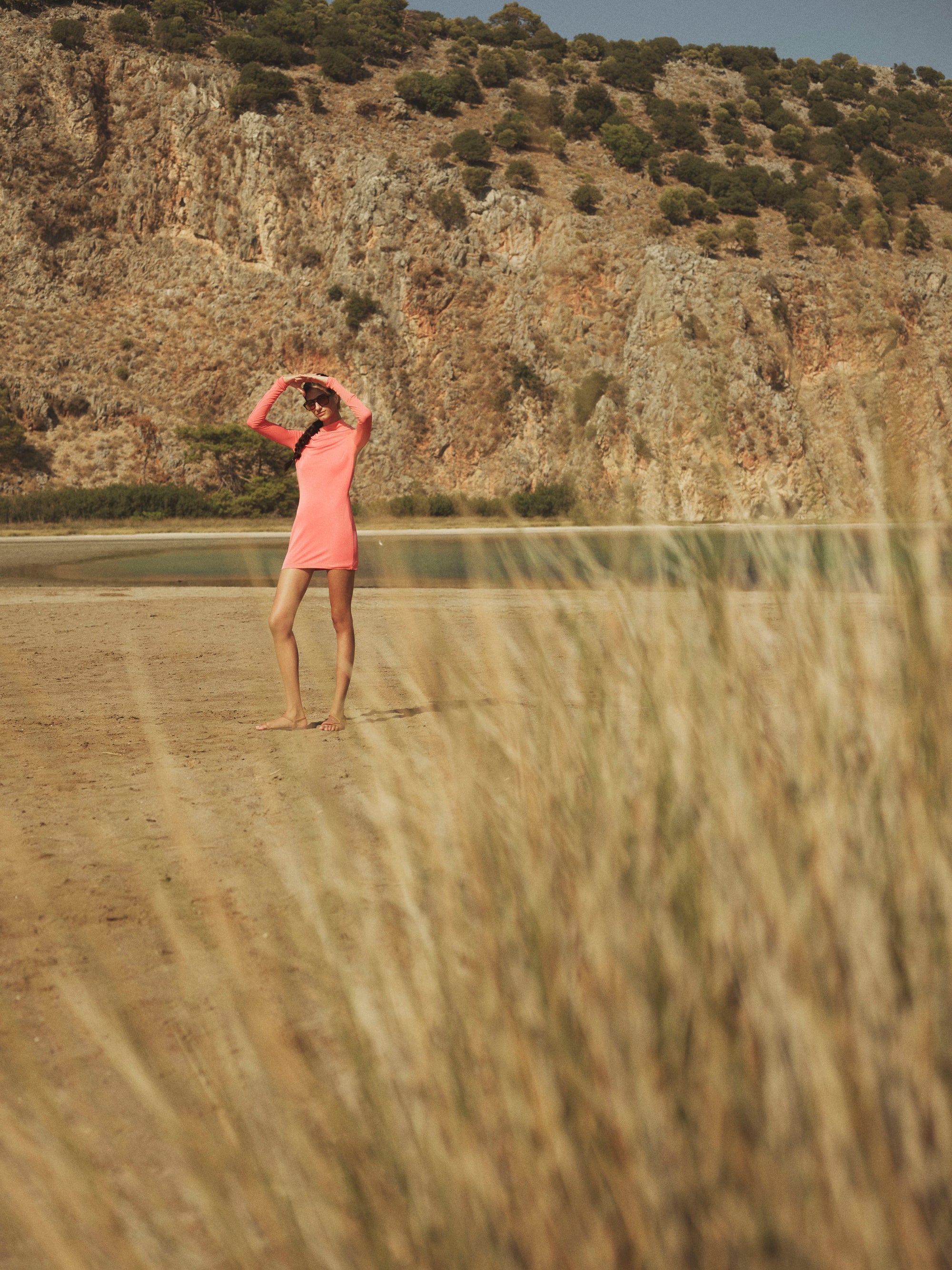 Backless Mini Jersey Dress