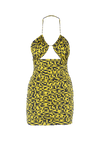 Ruched CutOut Mini
Silk Dress
