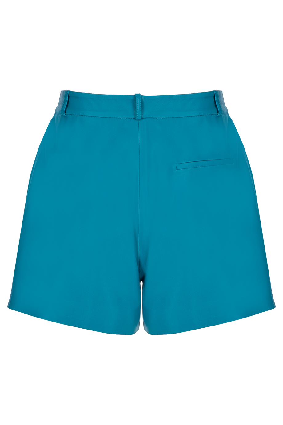 Pleated Leather Shorts