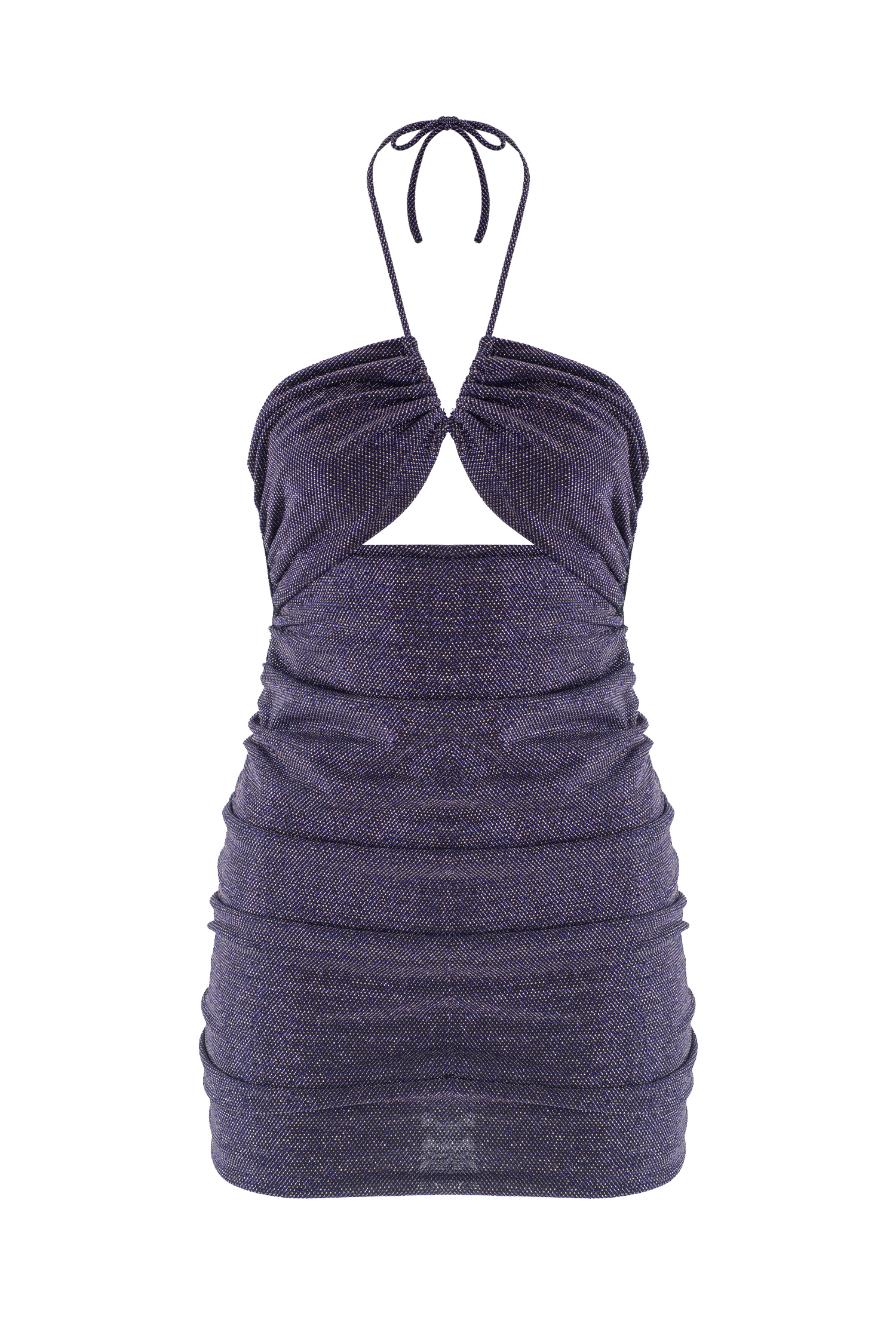 Ruched CutOut MiniJersey Dress