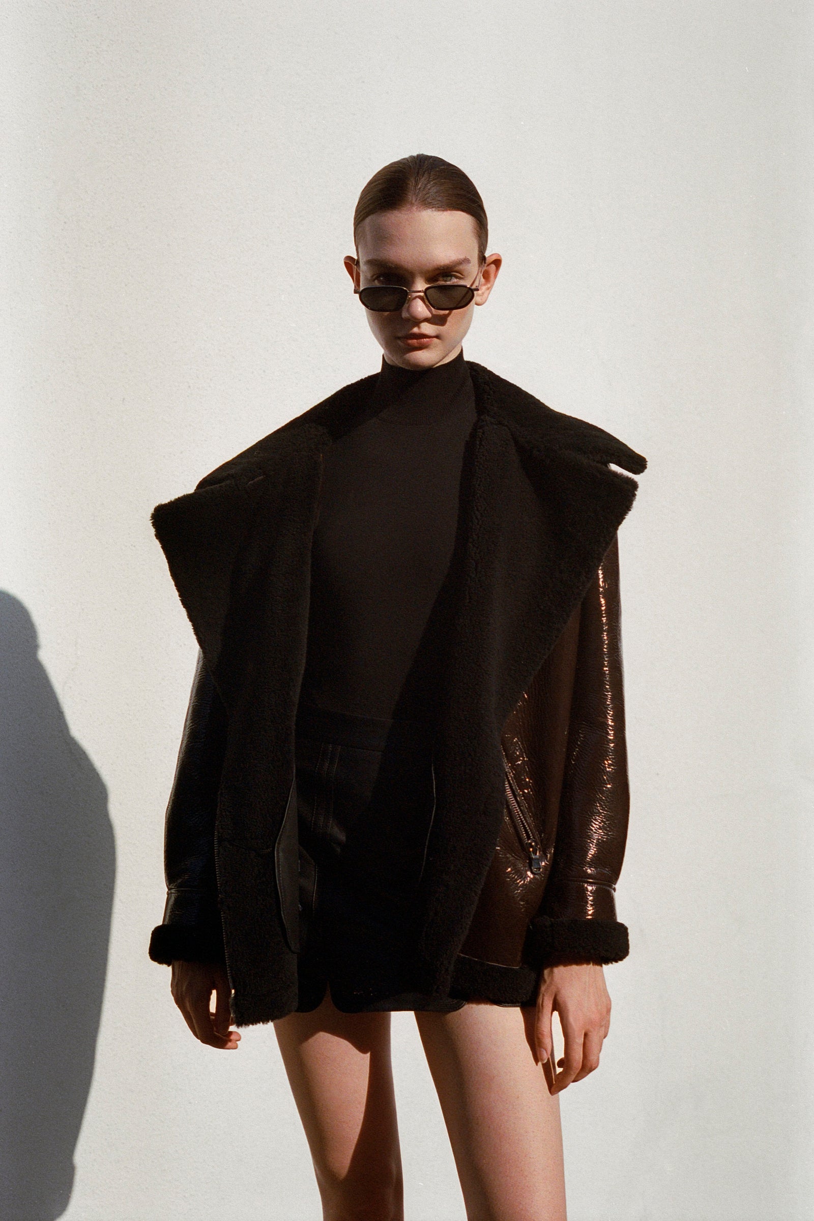 Double Stitch Mini
Leather Skirt