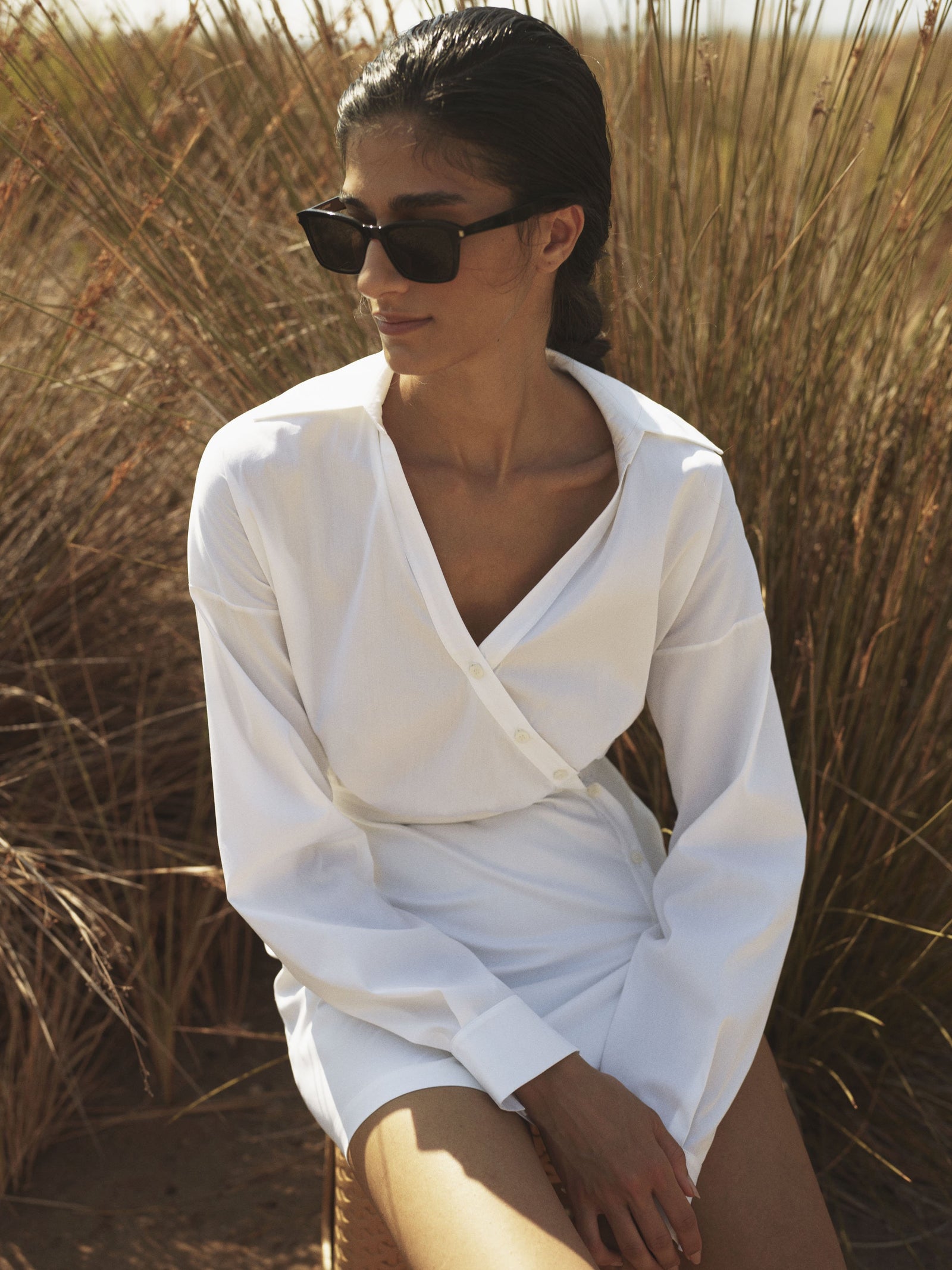 Cotton Mini Shirt Dress