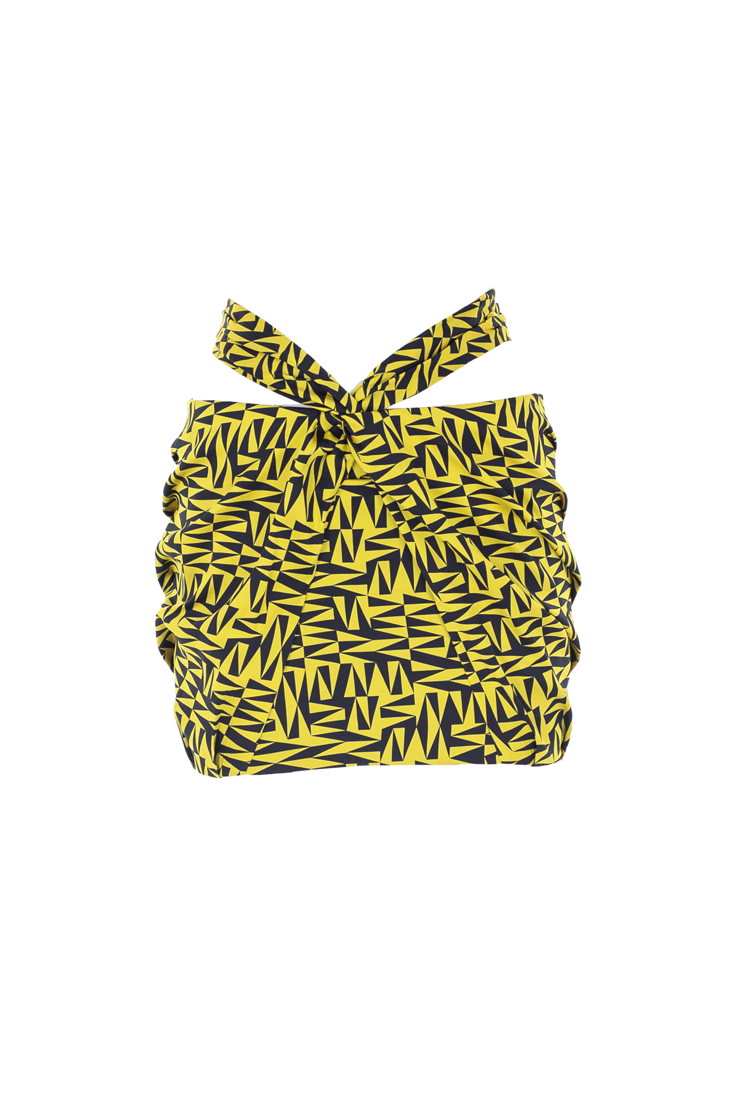 Ruched Cut-Out MiniSilk Skirt