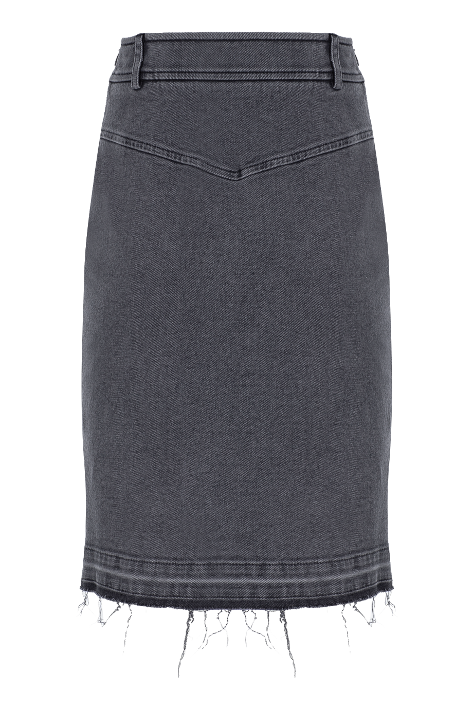 Stretch Denim Slit Skirt