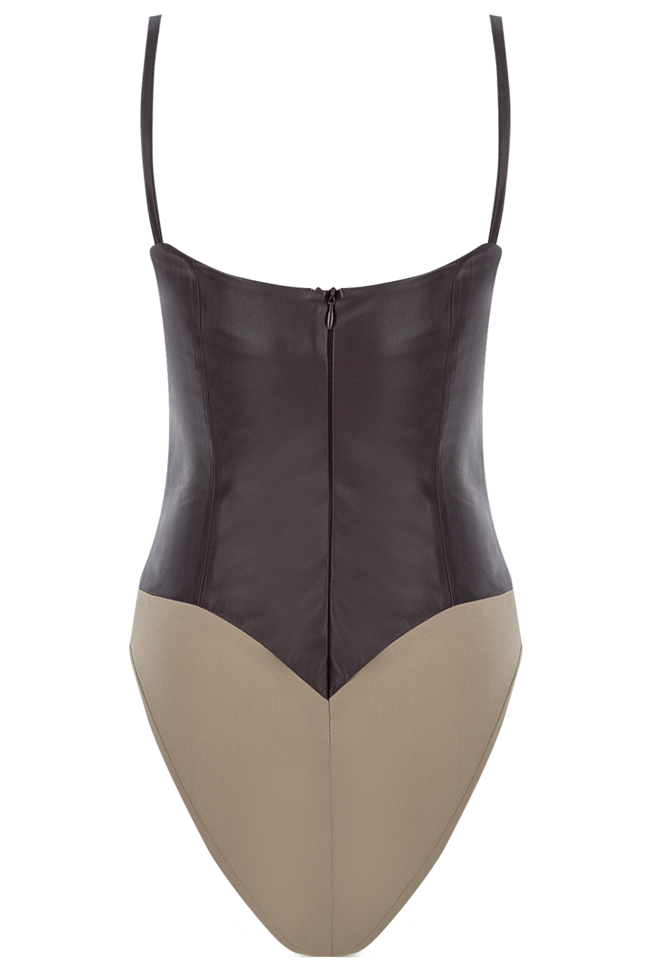 Cutout Leather Bodysuit