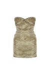 Ruched Mini Chiffon Dress
