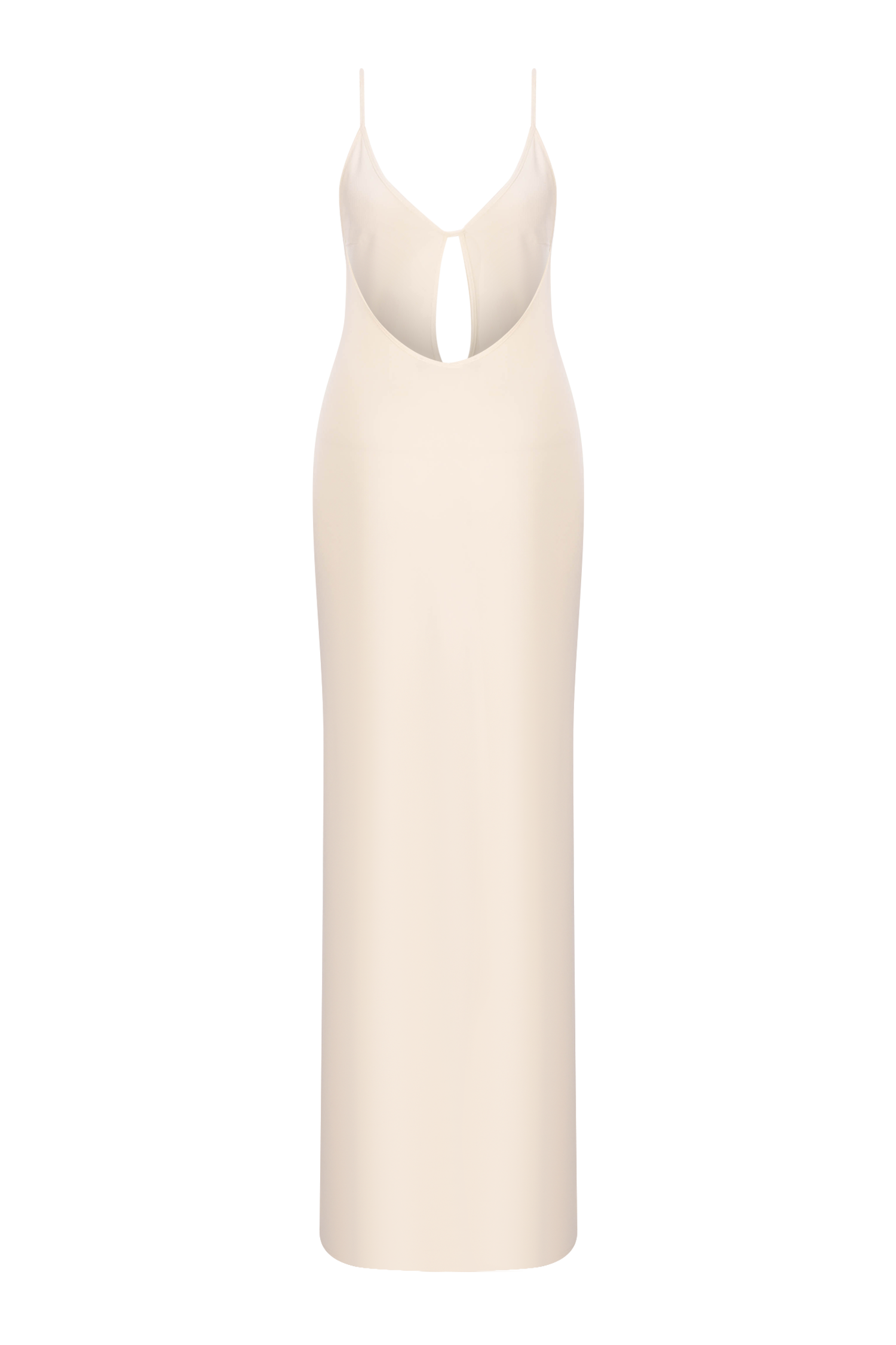 Drop V Neck Midi Jersey Dress