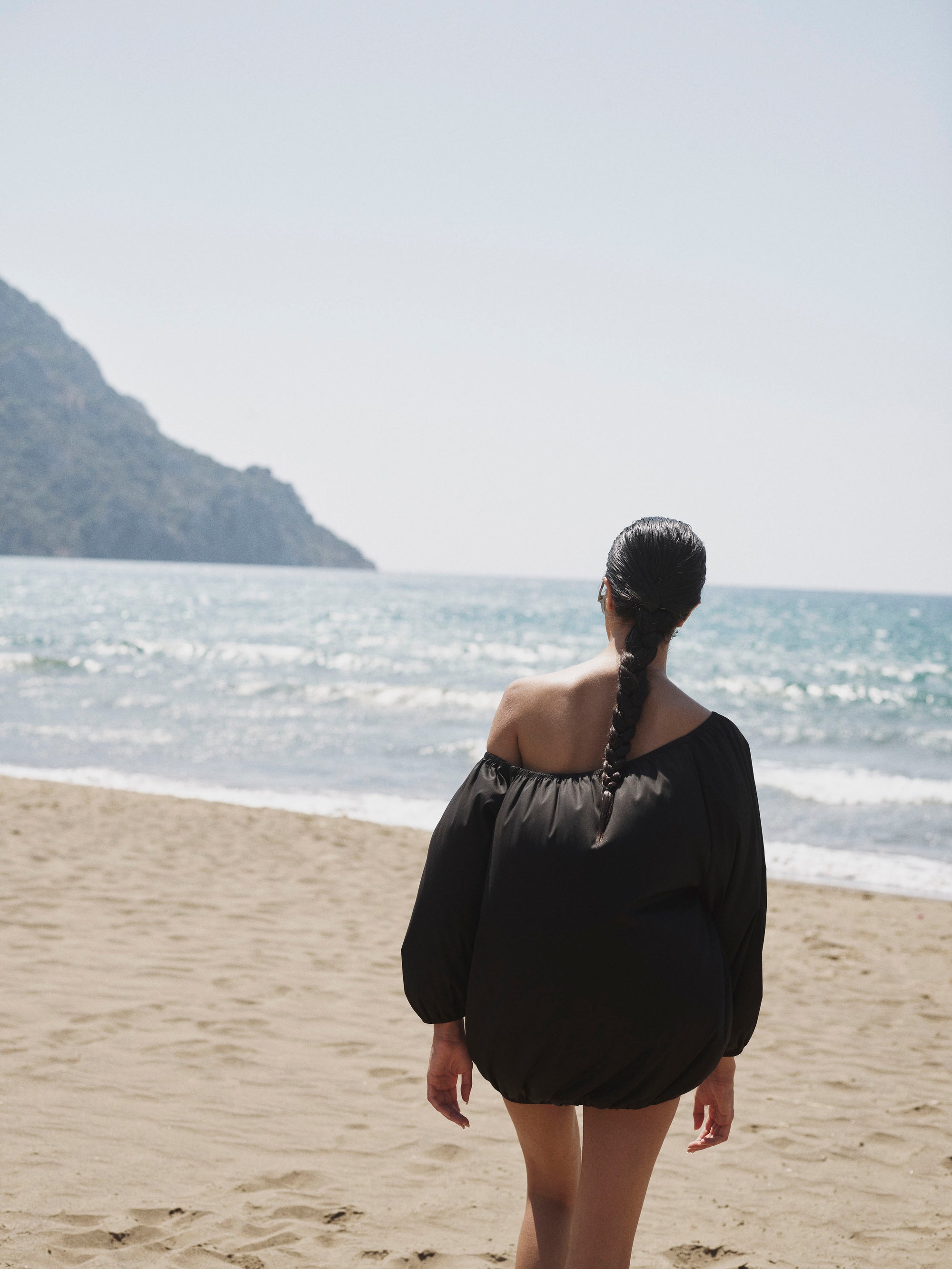 Off The Shoulder Cotton Mini Dress