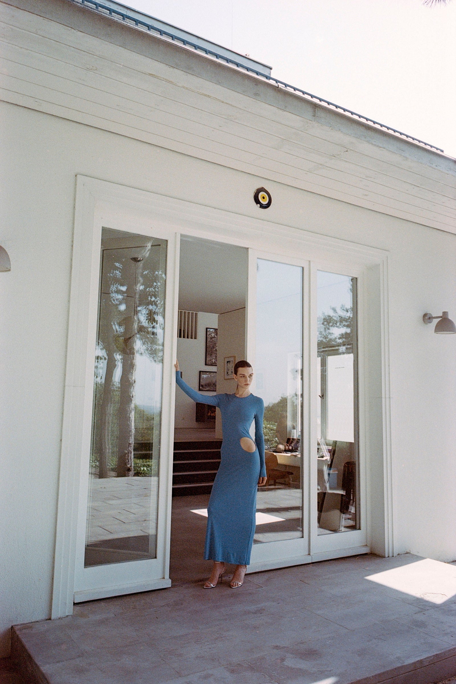 Hole Midi Jersey Dress