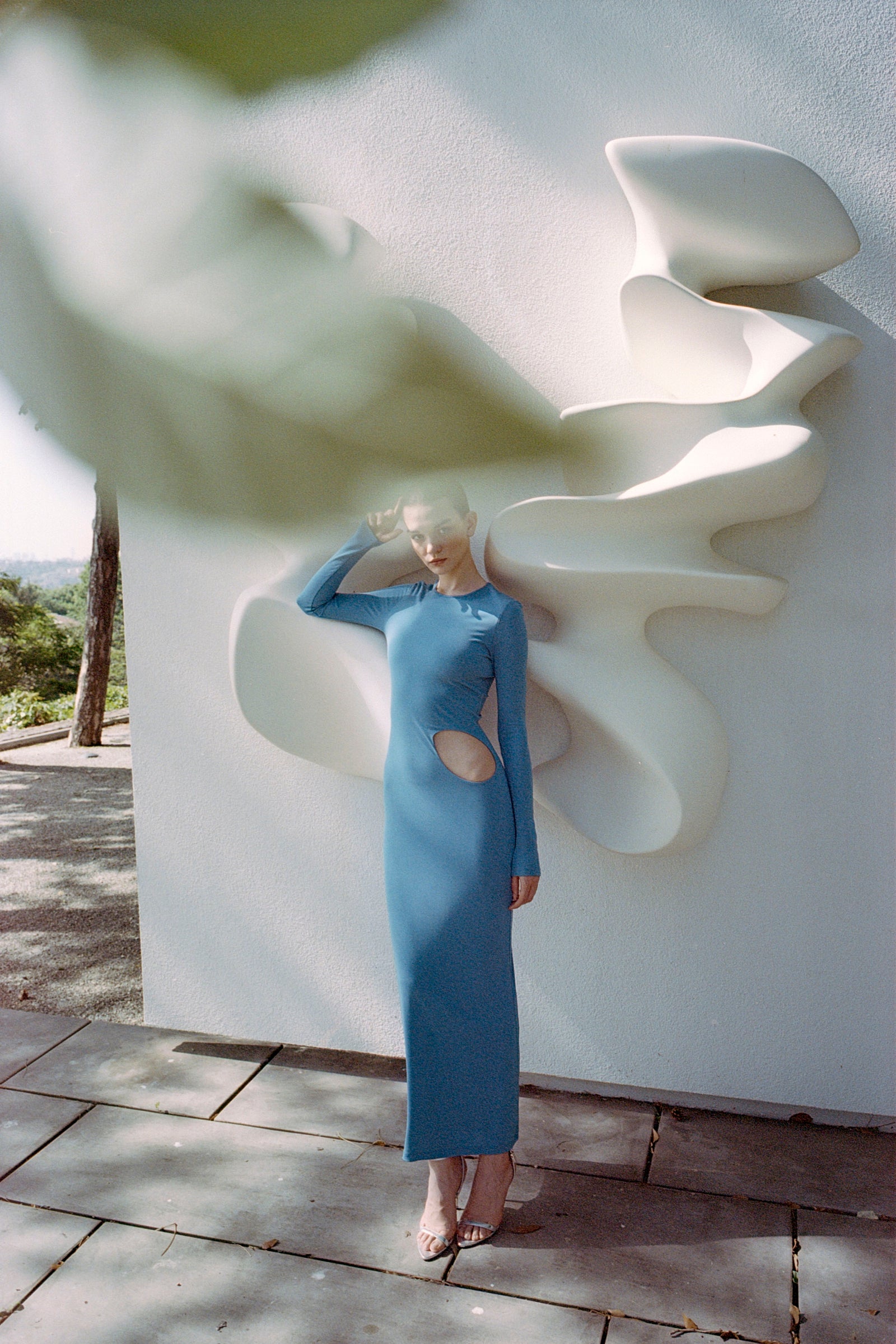 Hole Midi Jersey Dress