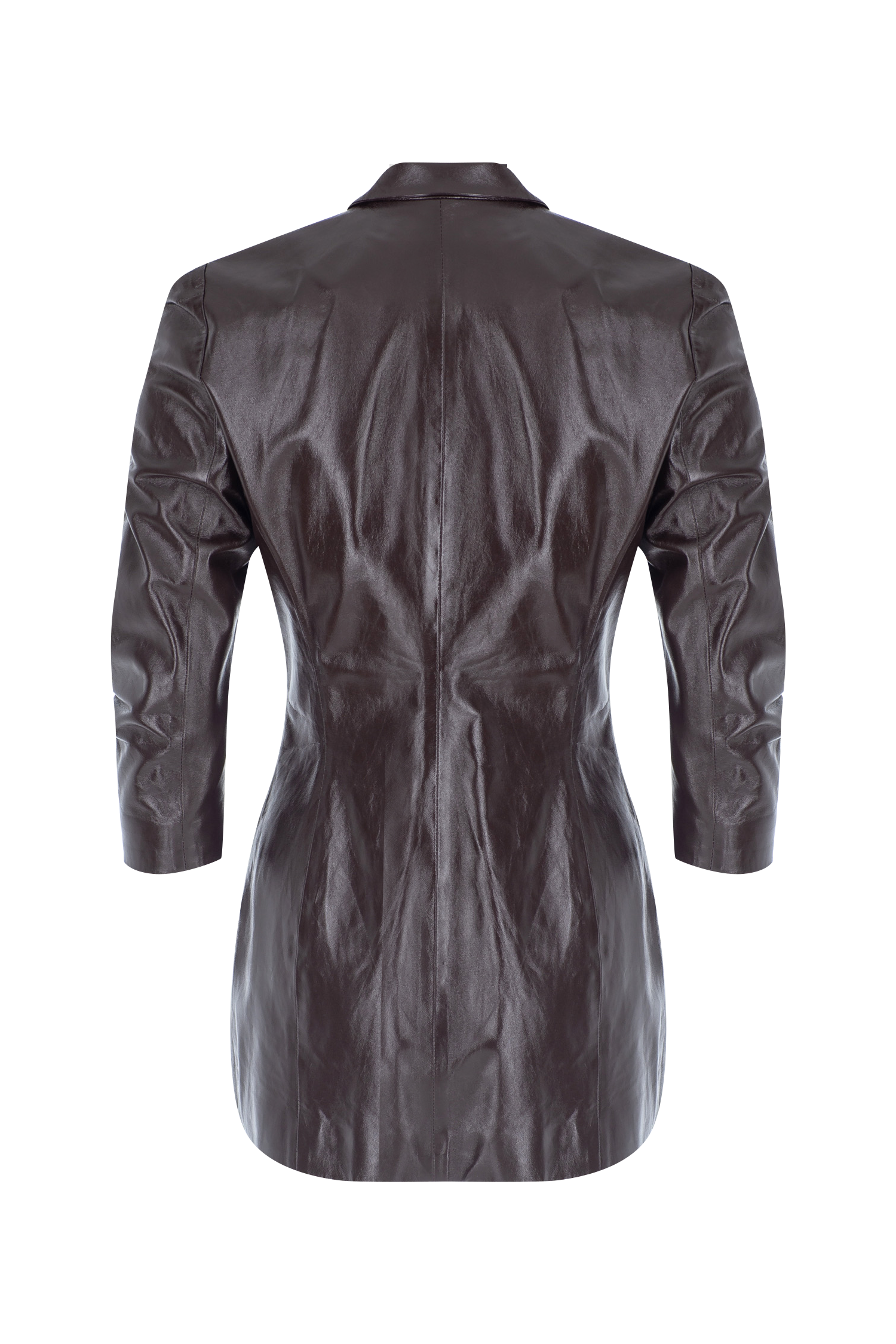 Wrap Leather Blazer