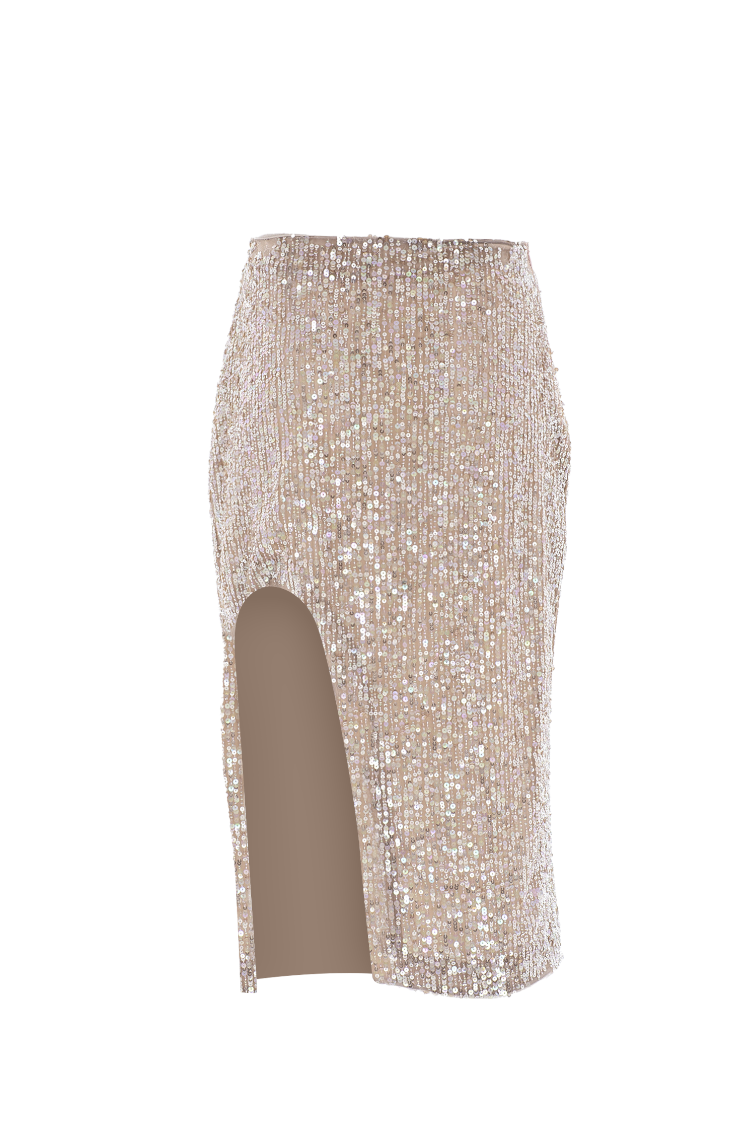 Sequin Slit Skirt