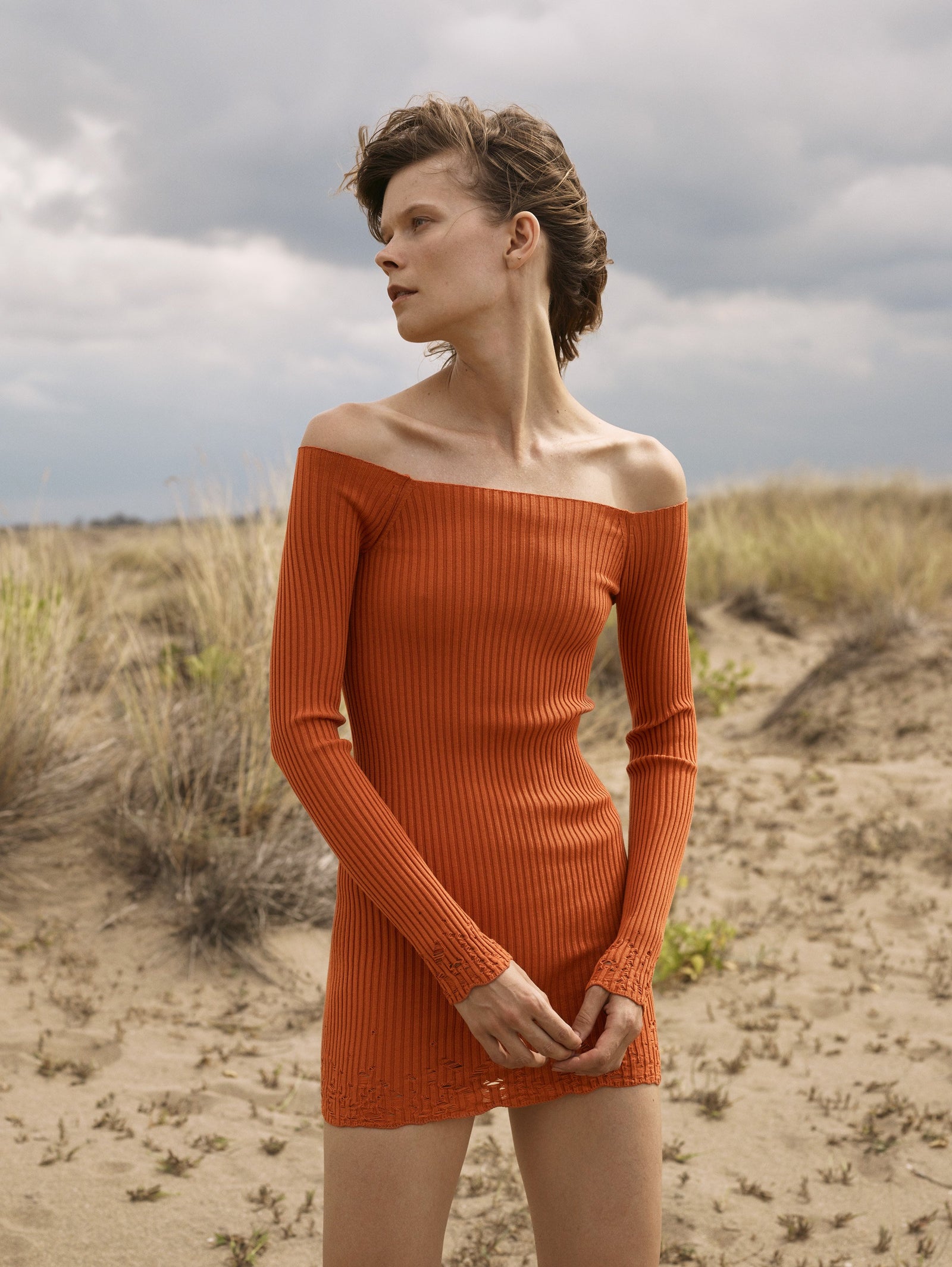 Ajour Mini Knit Dress