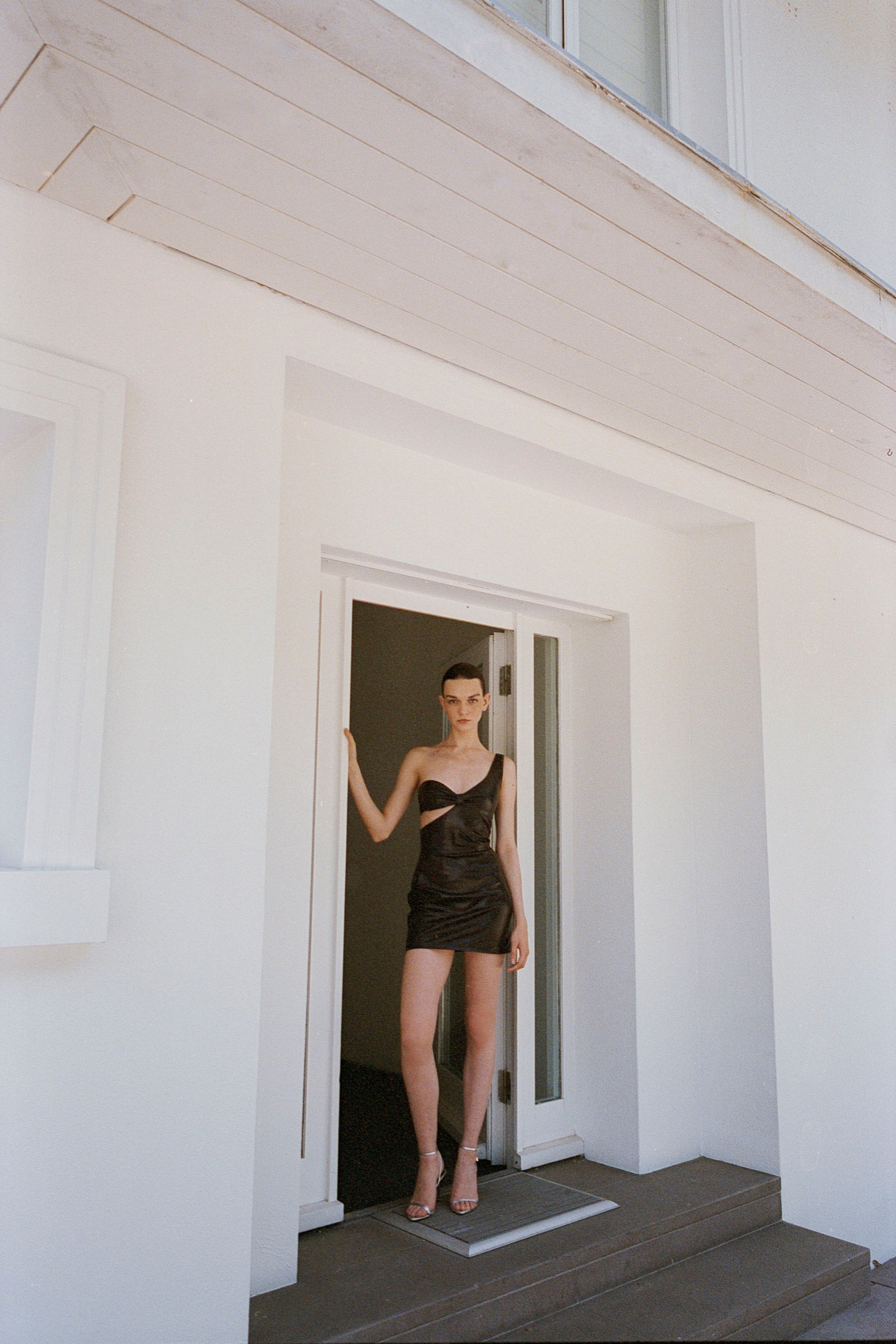 One Shoulder MiniLeather Dress