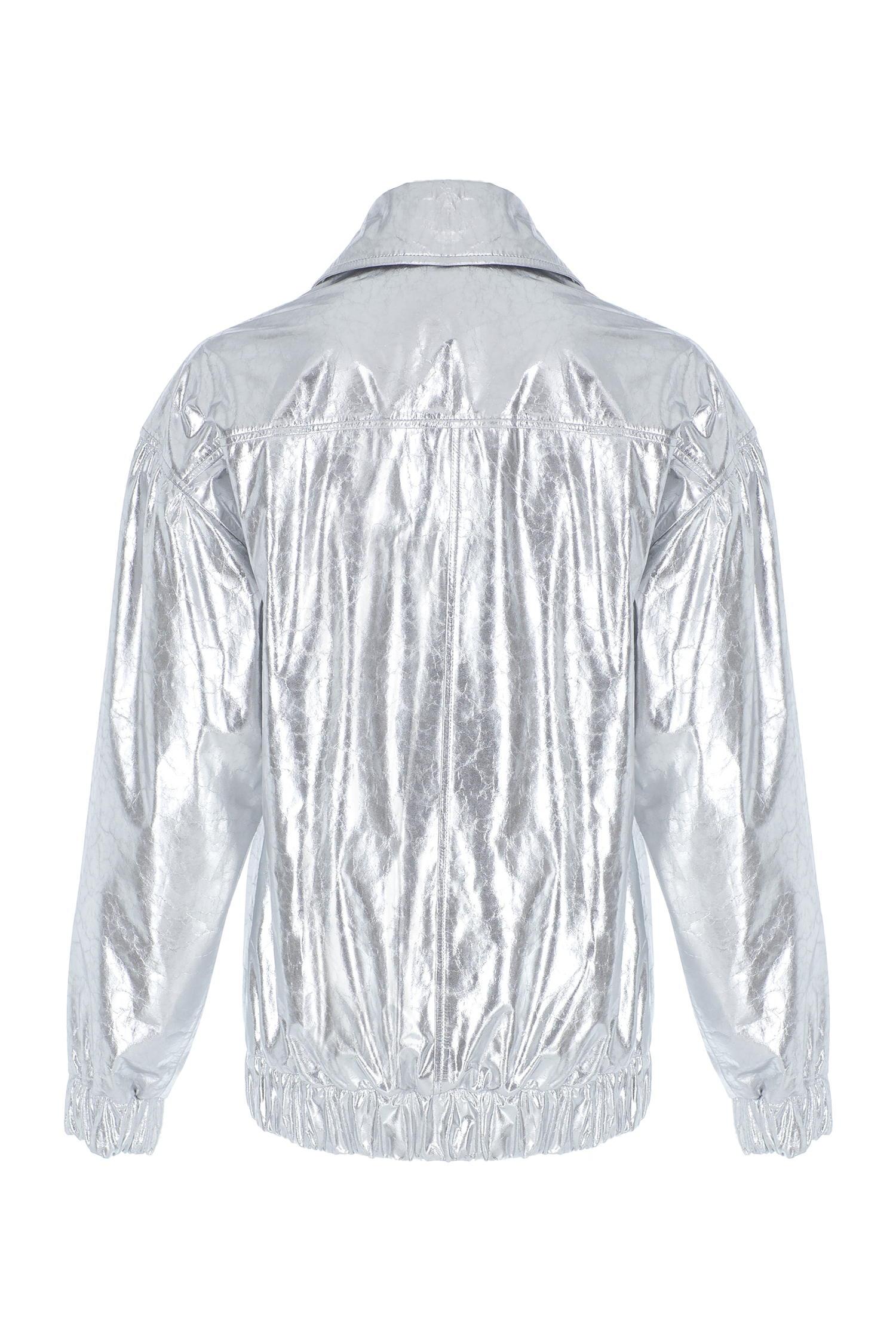 Oversize Leather Bomber Jacket