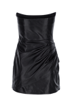 Strapless Mini Leather Dress