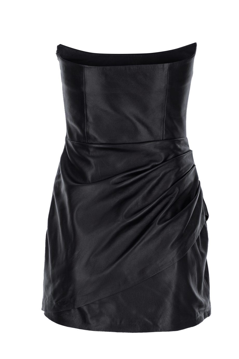 Strapless Mini Leather Dress