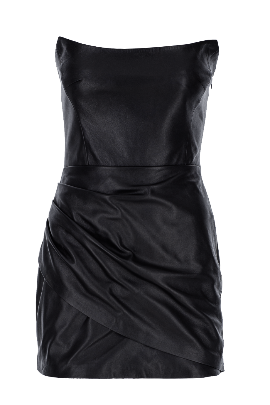 Strapless Mini Leather Dress