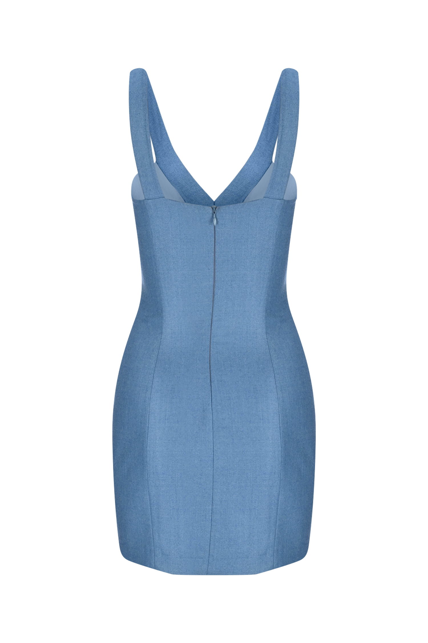 V Wool Mini Dress