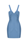 V Wool Mini Dress