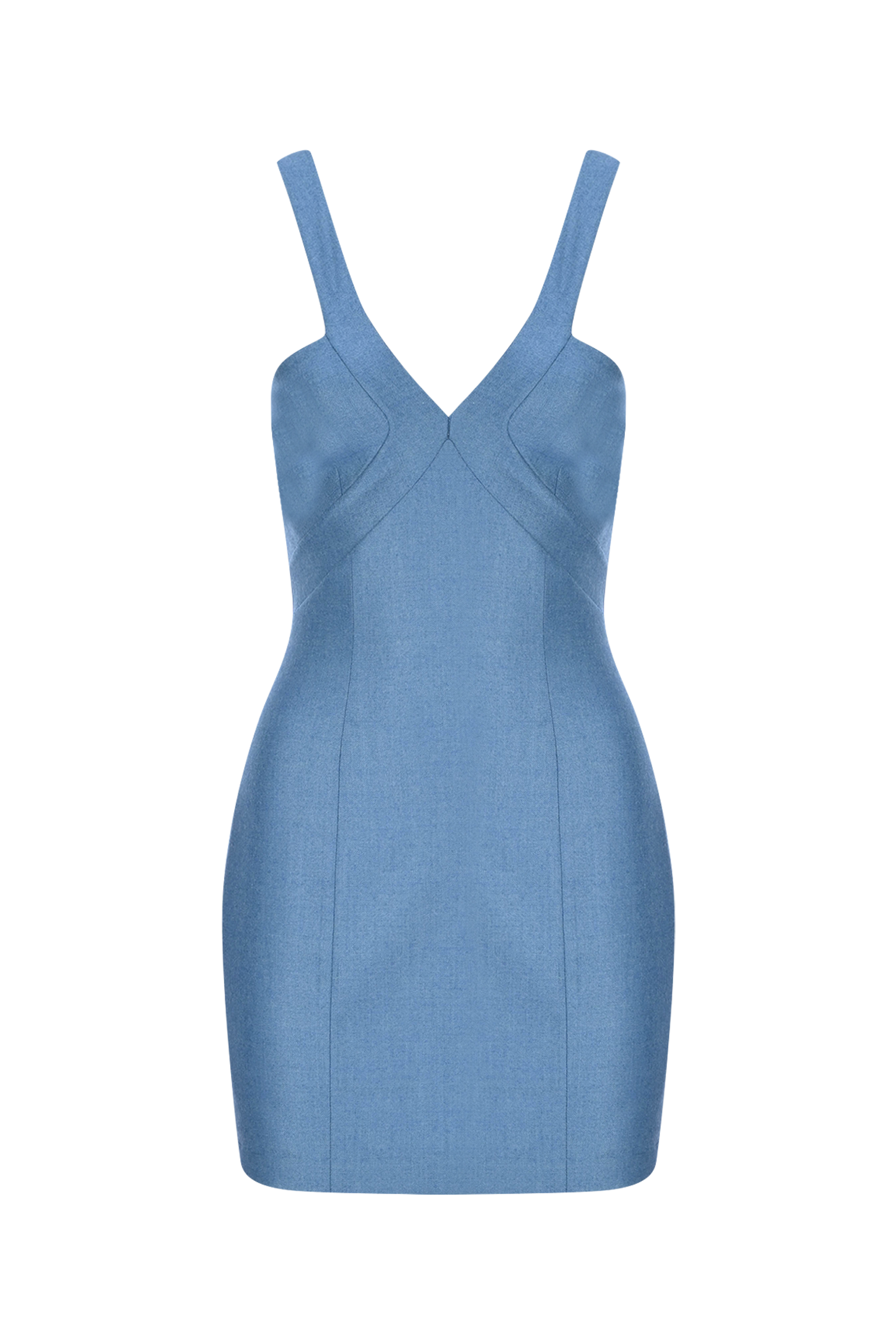 V Wool Mini Dress