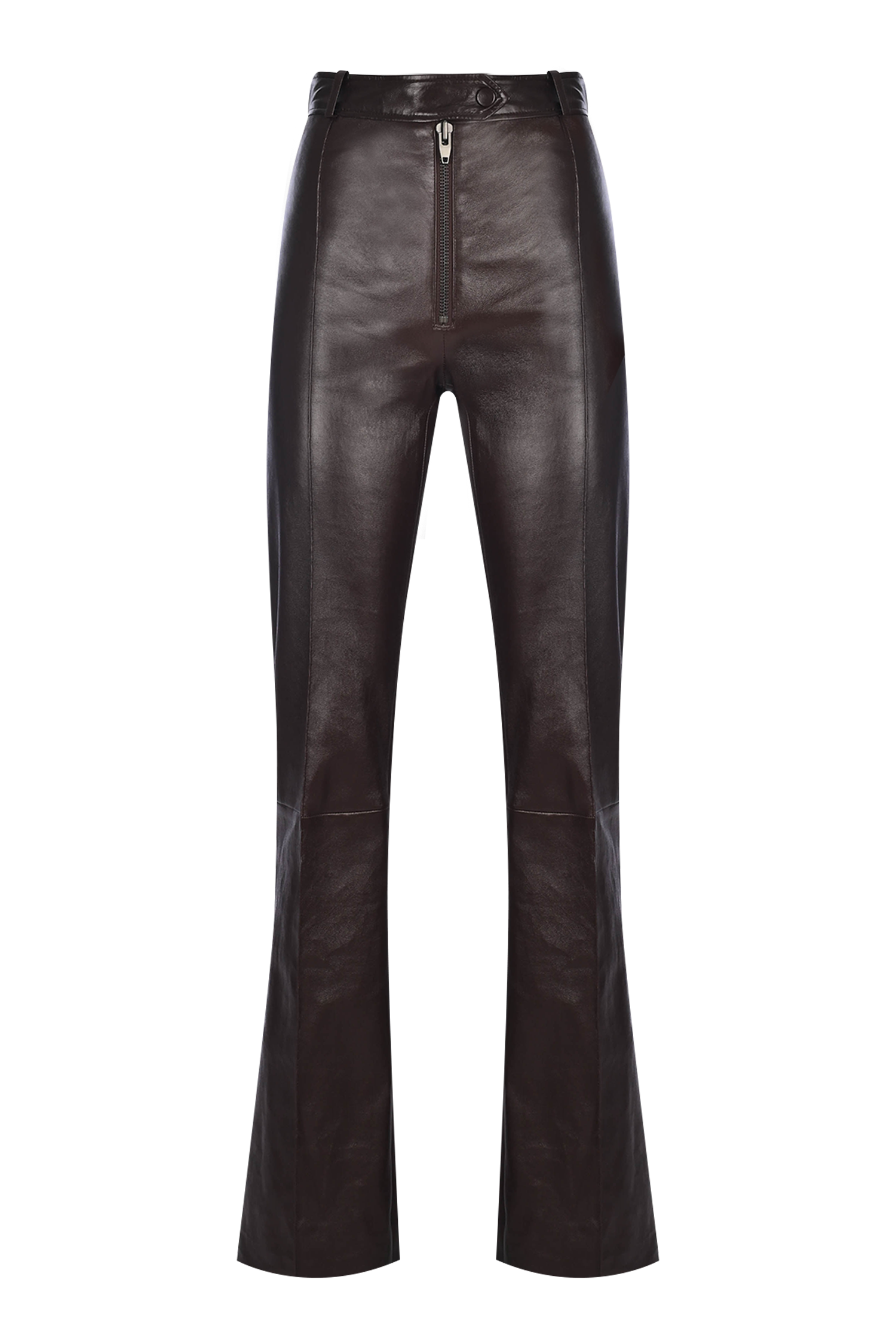 Cigarette Stretch Leather Pants