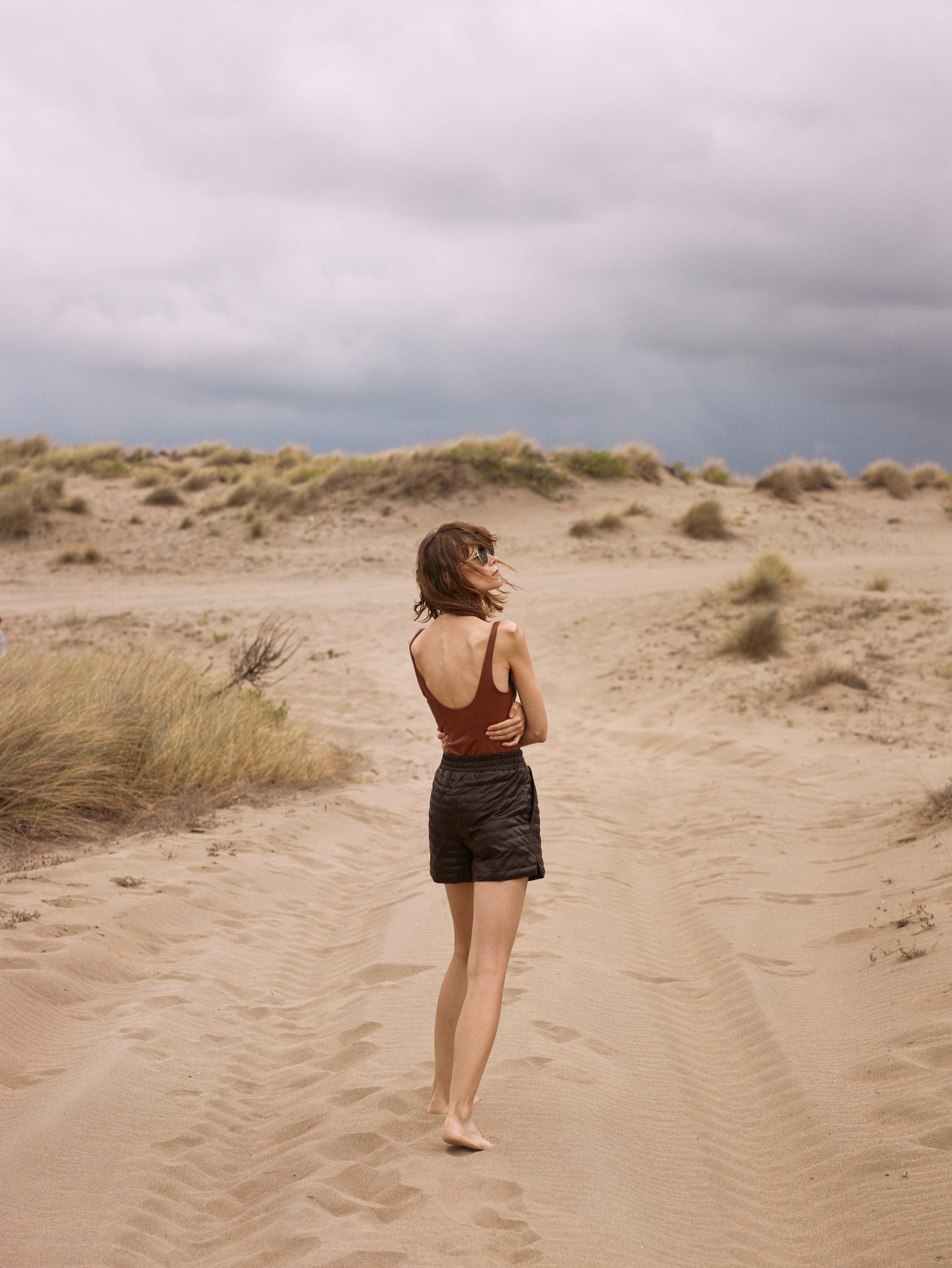 Zipped Leather Bodysuit