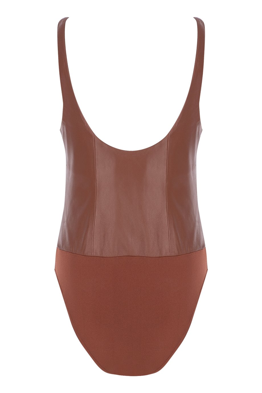 Zipped Leather Bodysuit