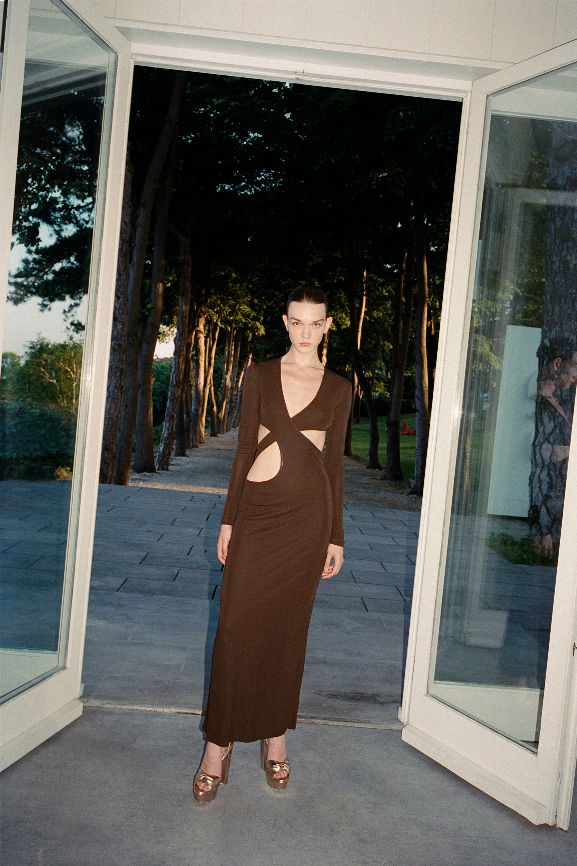 Twist Midi Jersey Dress