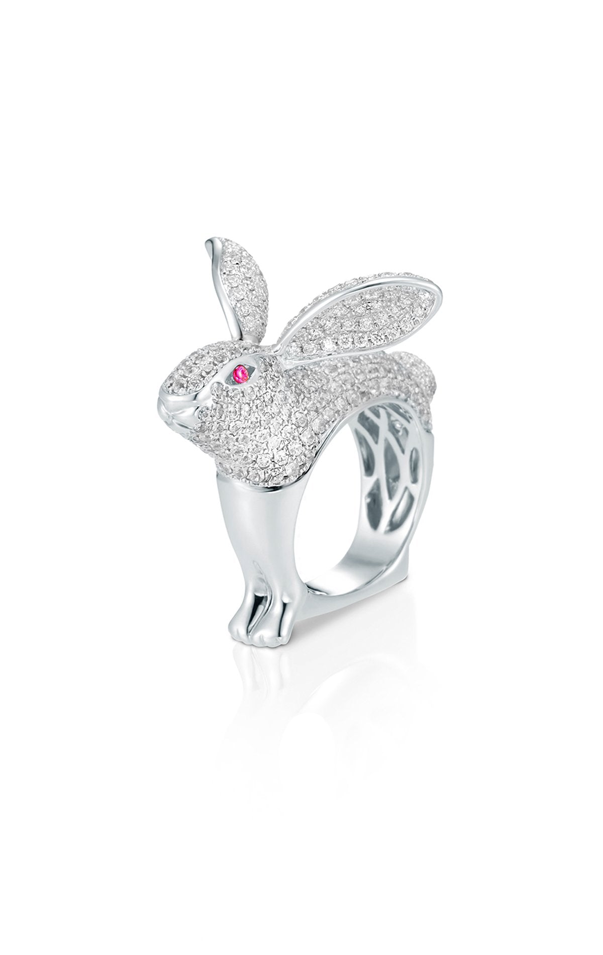 White Bunny Ring