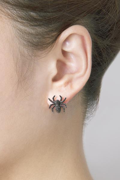 Black Spider Earring