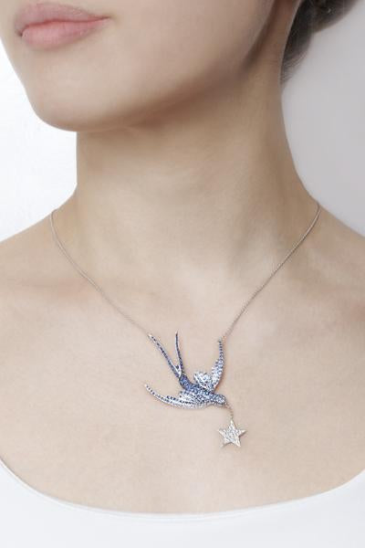 Swallow with Star Necklace