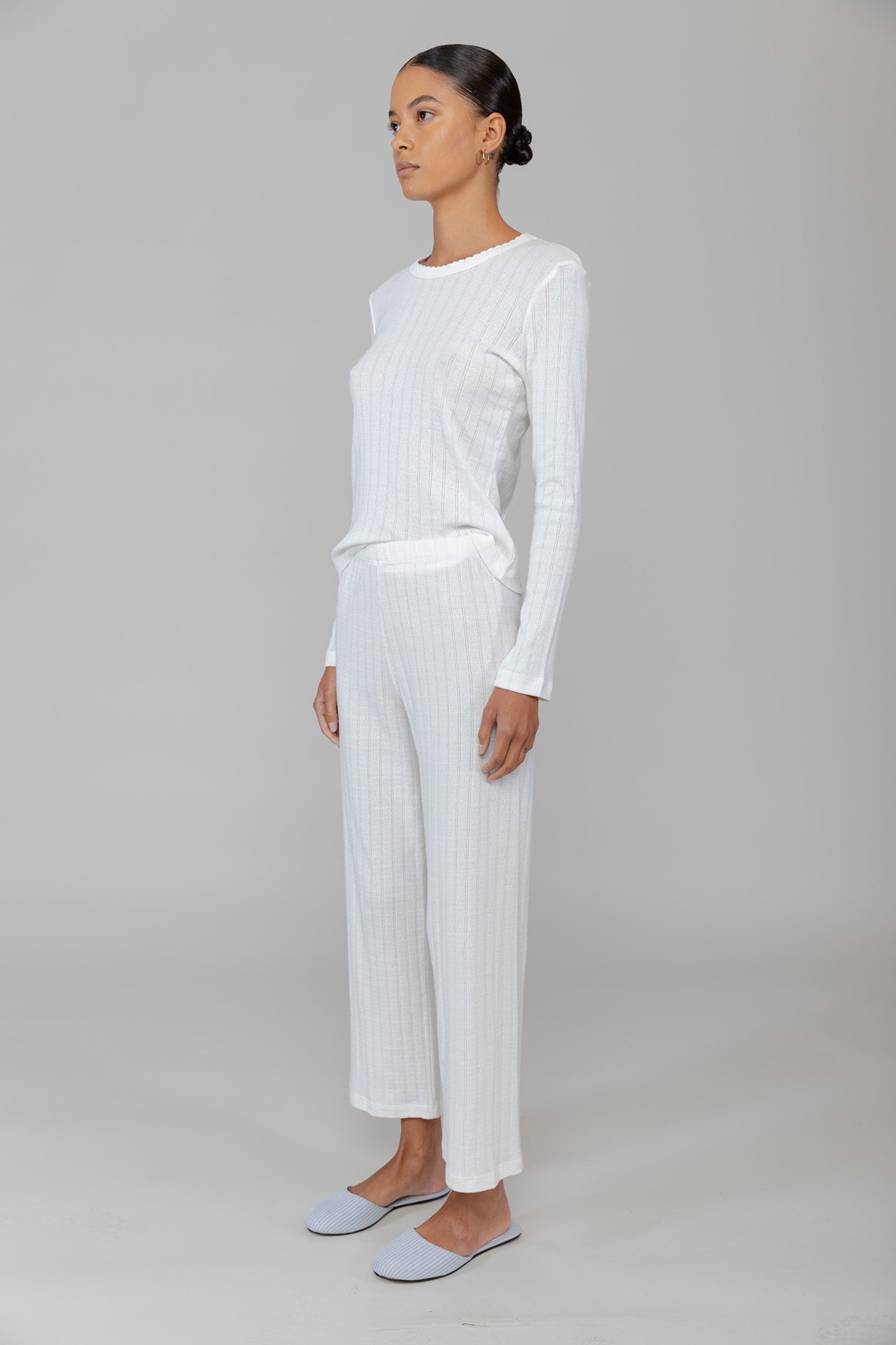 Pointelle Slim Fit Long Sleeve