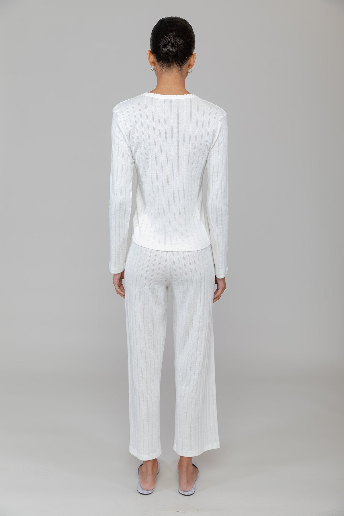 Pointelle Slim Fit Long Sleeve